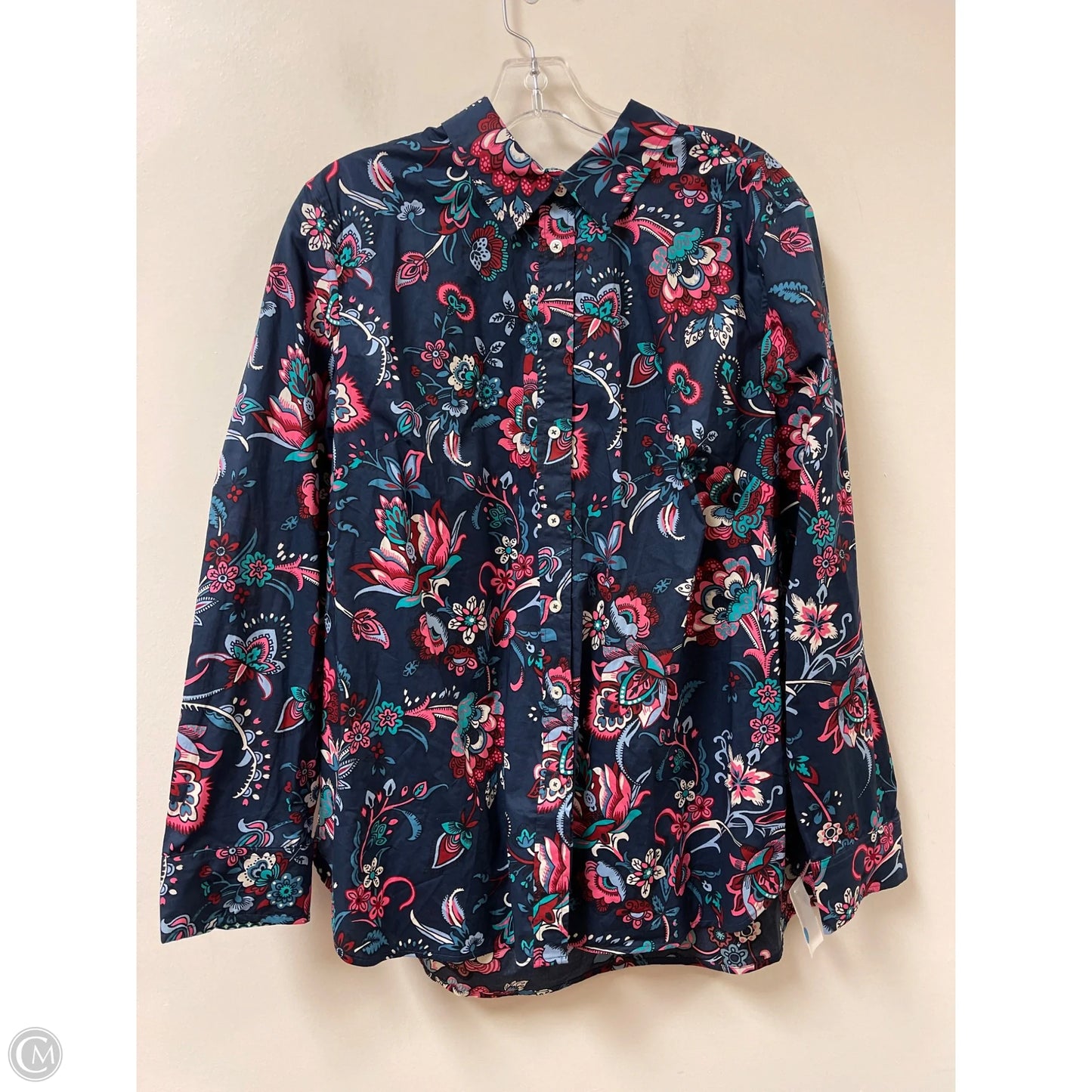 Blouse Long Sleeve By Talbots In Multi-colored, Size: Xl