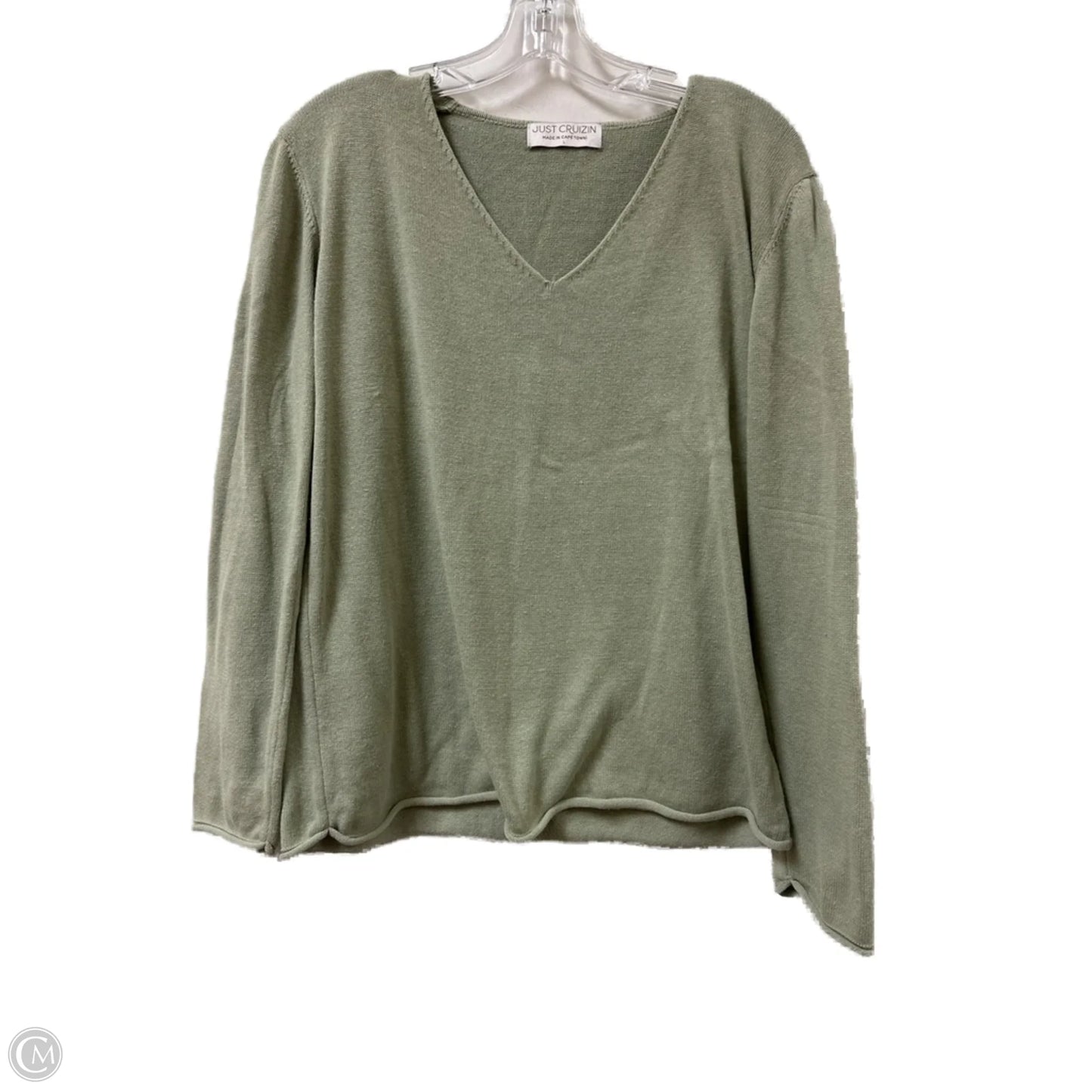 Top Long Sleeve By Clothes Mentor In Green, Size: L