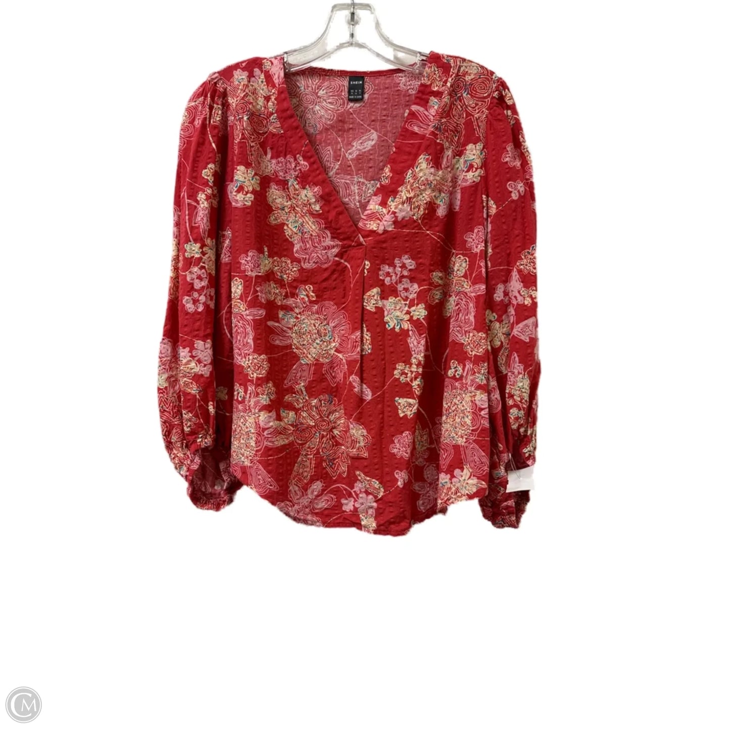 Top Long Sleeve By Shein In Red, Size: Xl
