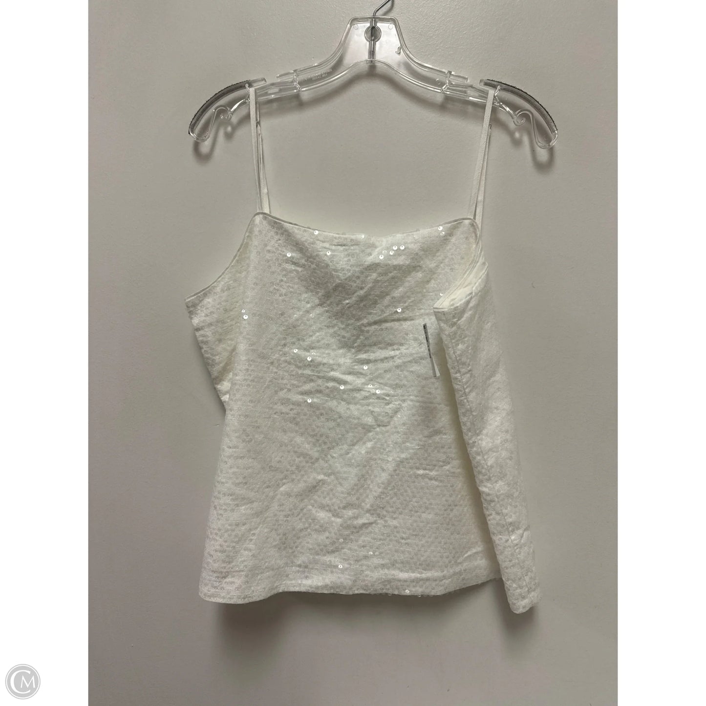 Top Sleeveless By Loft In White, Size: L