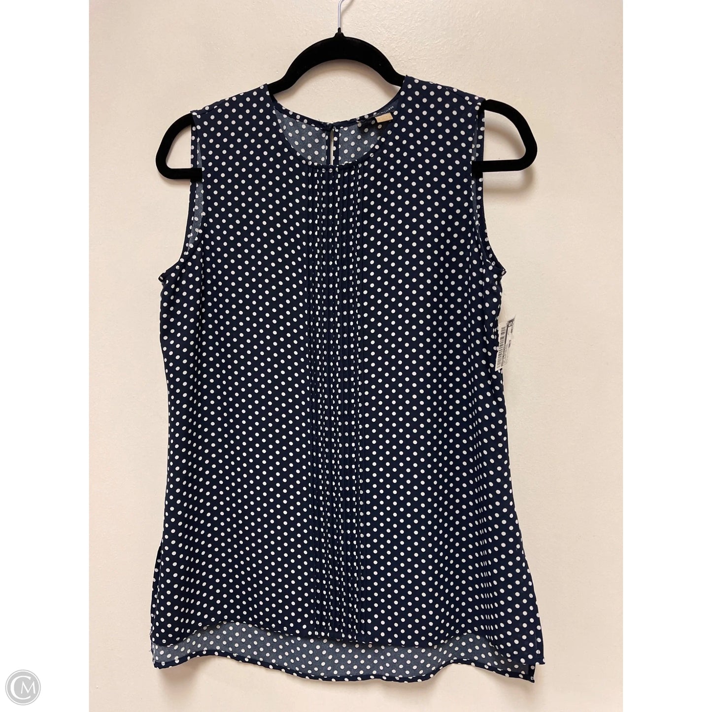 Top Sleeveless By Tommy Hilfiger In Polkadot Pattern, Size: S