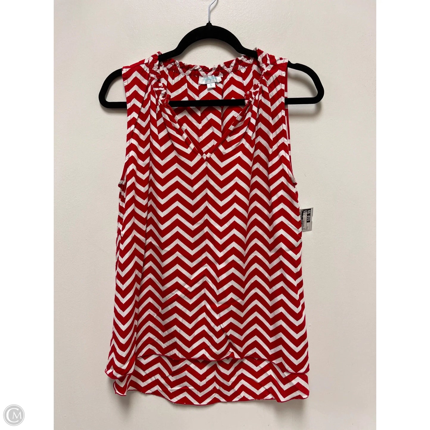 Top Sleeveless By Escapada Living In Red, Size: S