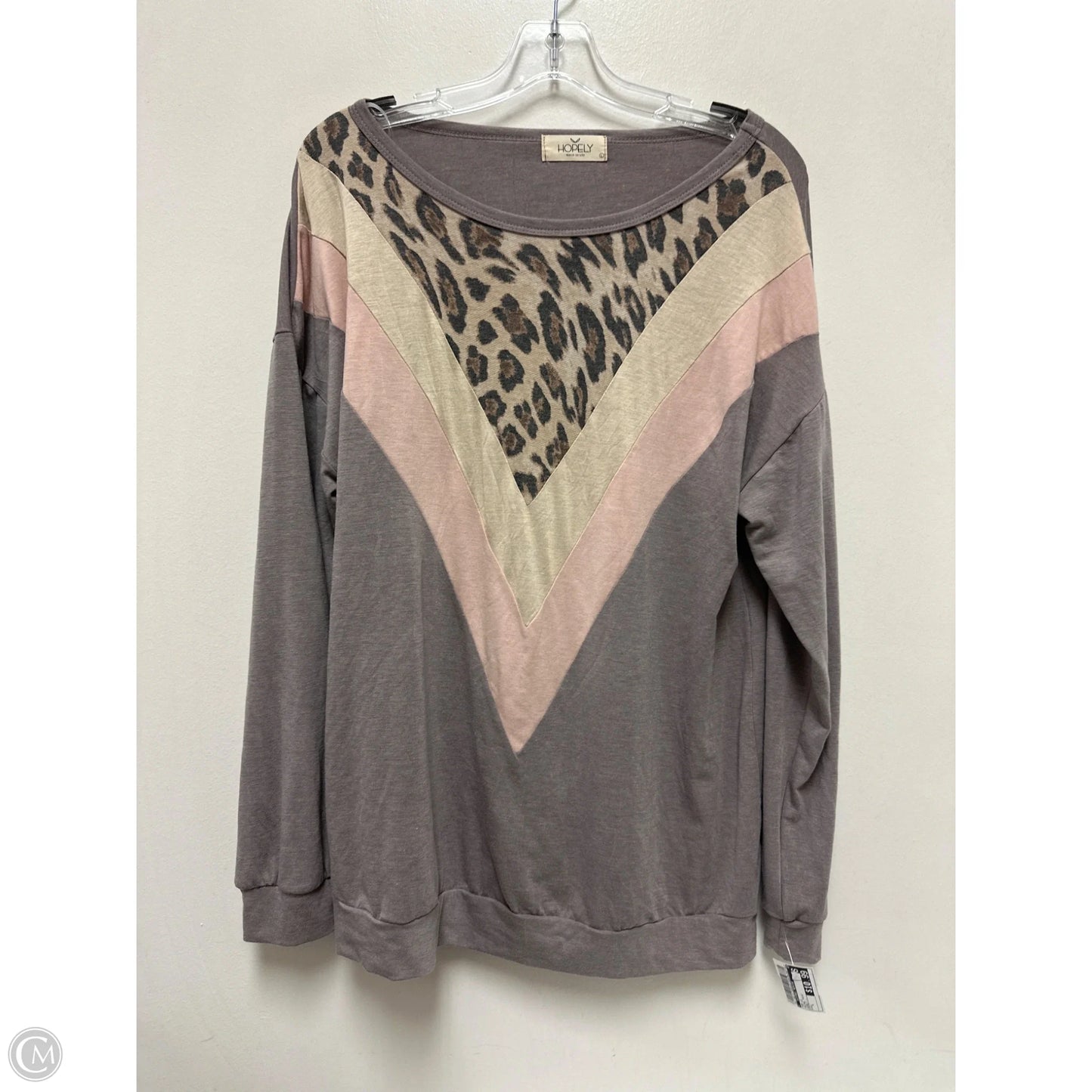 Top Long Sleeve By Clothes Mentor In Animal Print, Size: L