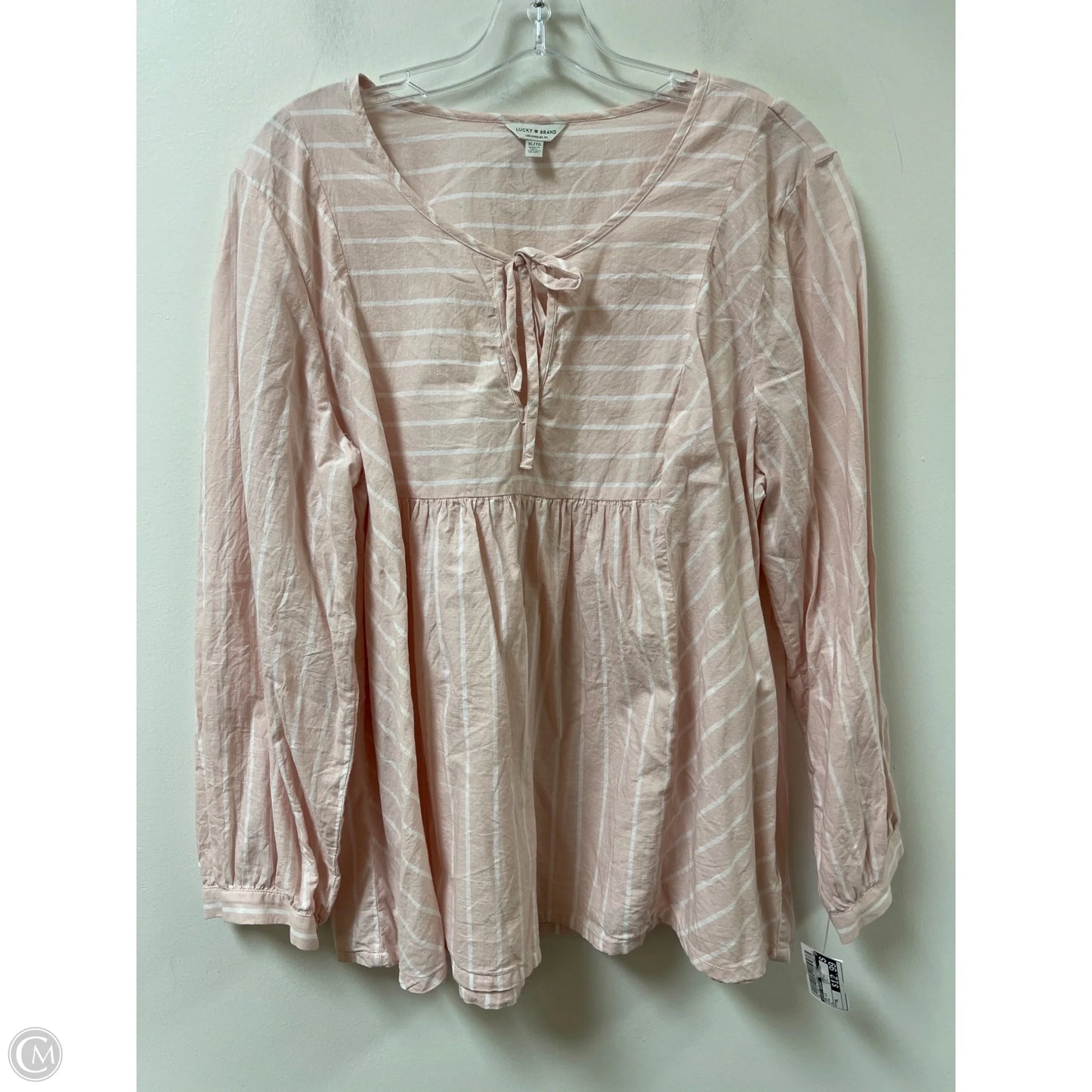 Top Long Sleeve By Lucky Brand In Pink, Size: Xl