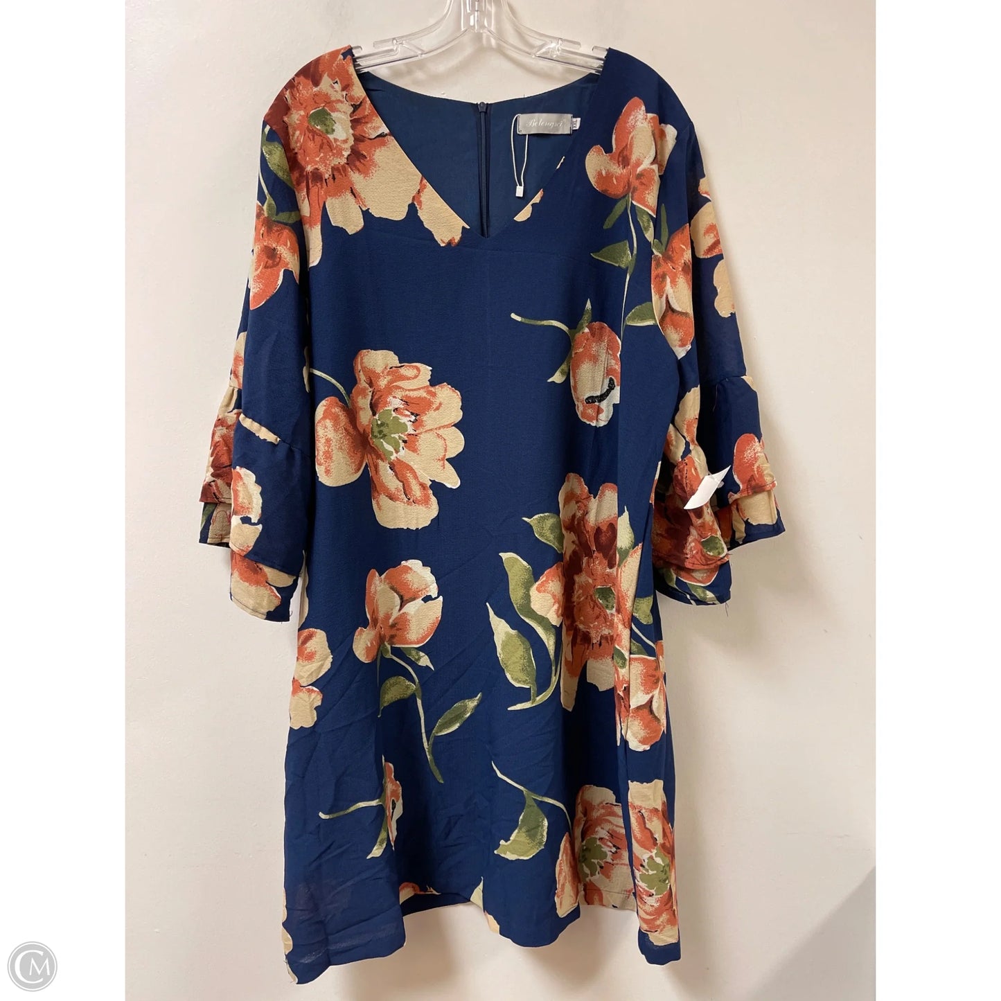 Dress Casual Midi By Clothes Mentor In Floral Print, Size: 1x