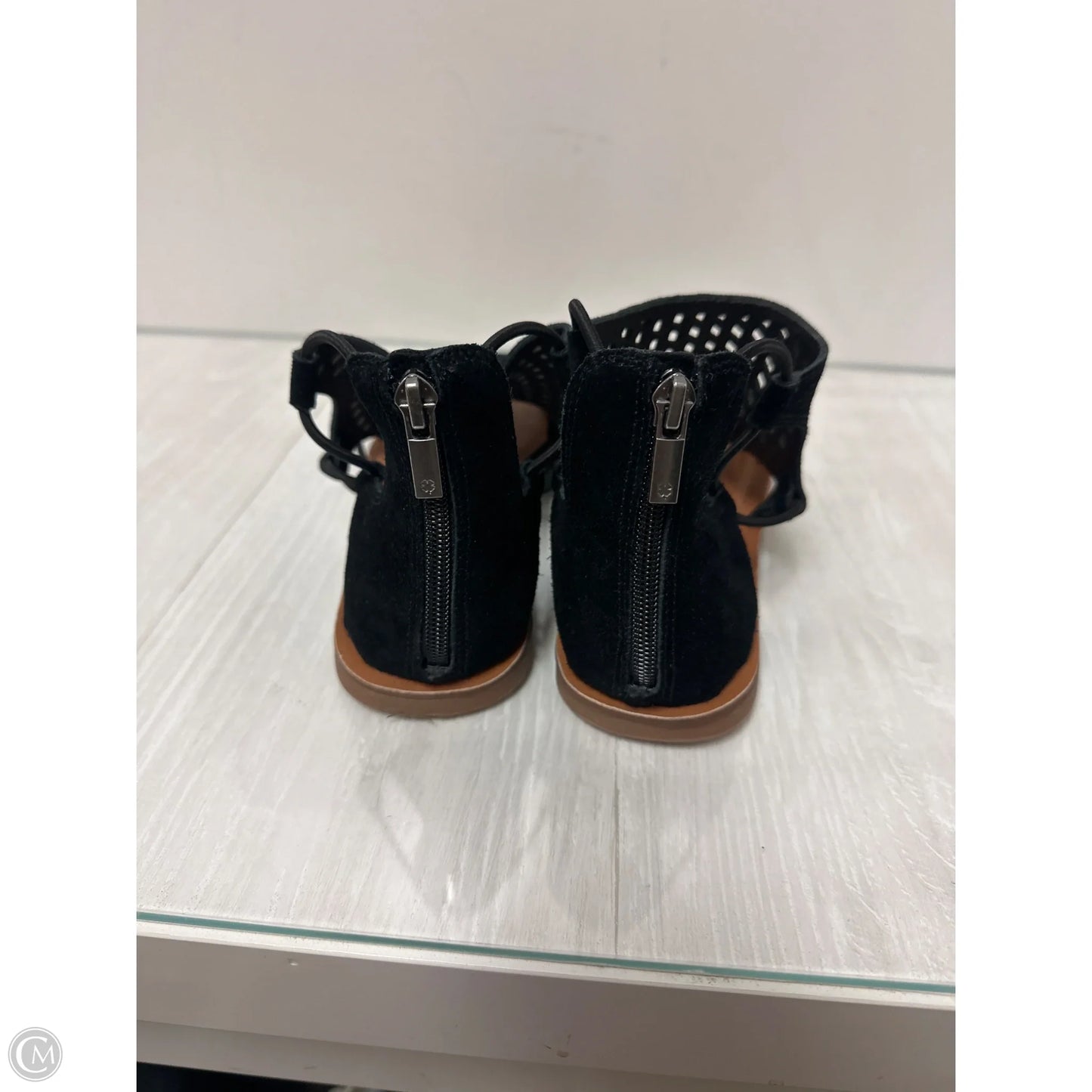 Sandals Flats By Torrid In Black, Size: 10