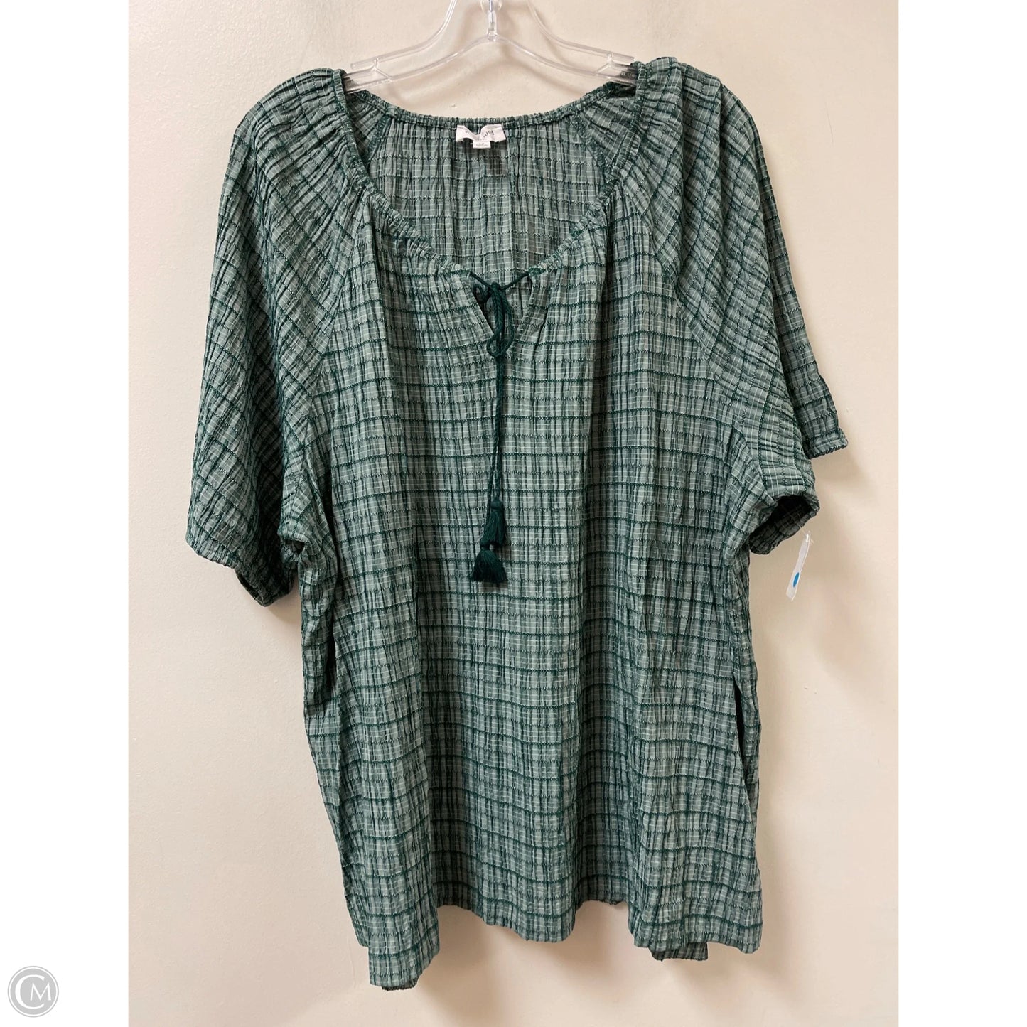 Top Short Sleeve By West Bound In Green, Size: 2x