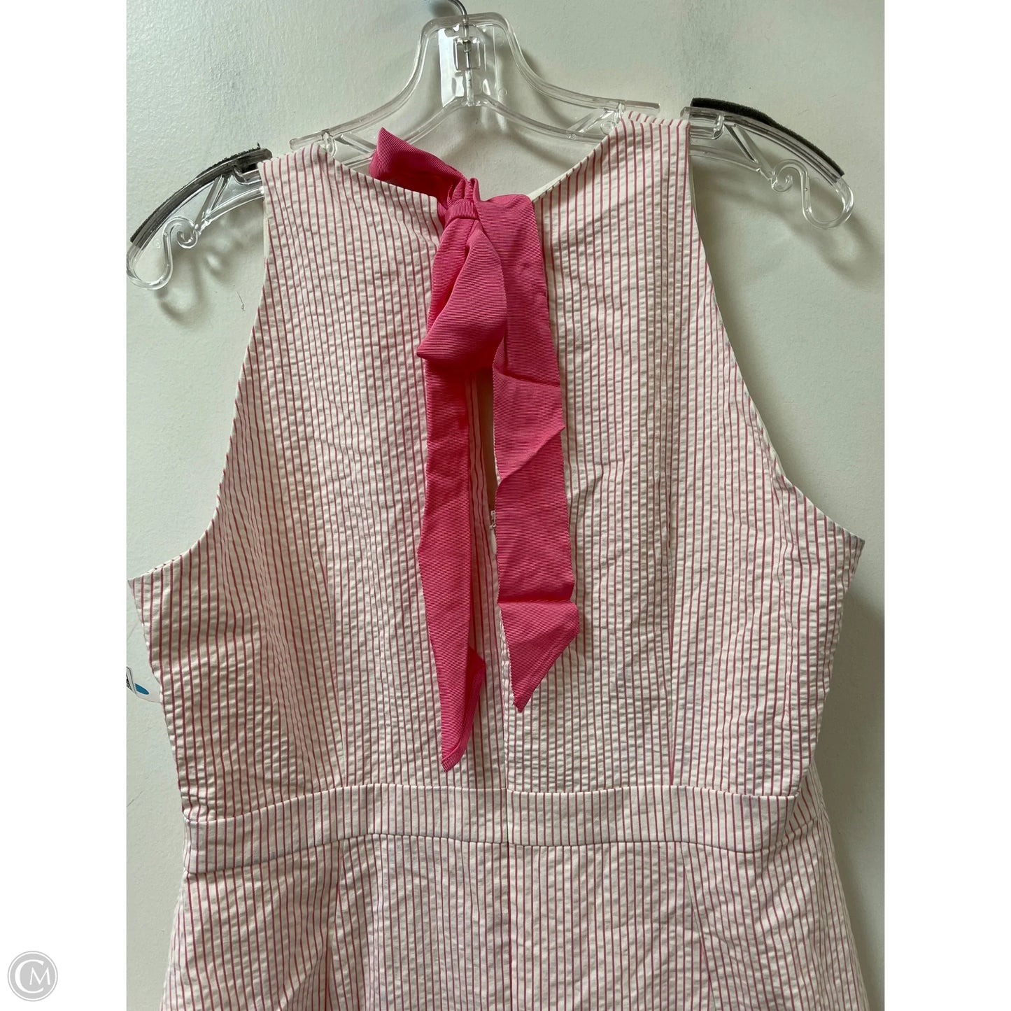 Dress Casual Midi By J. Crew In Pink & White, Size: L