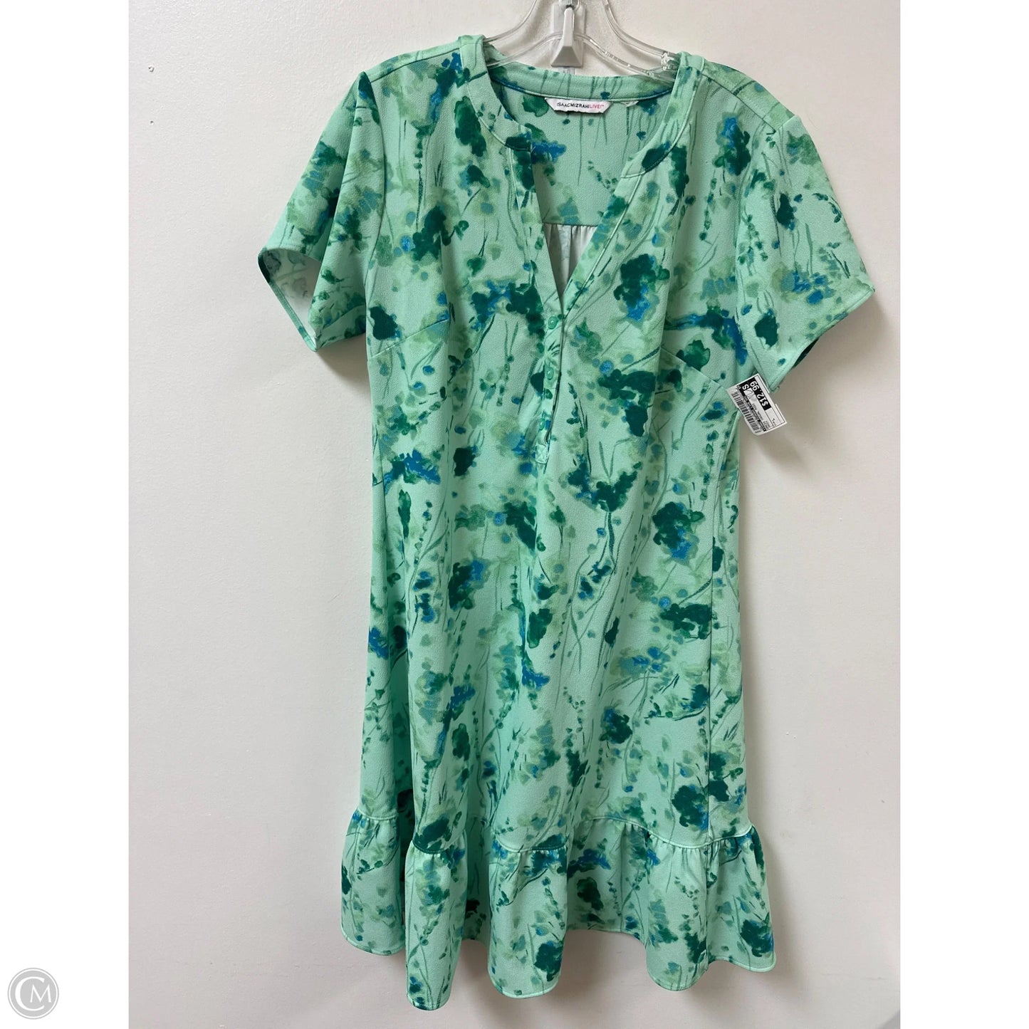 Dress Casual Midi By Isaac Mizrahi Live Qvc In Green, Size: L