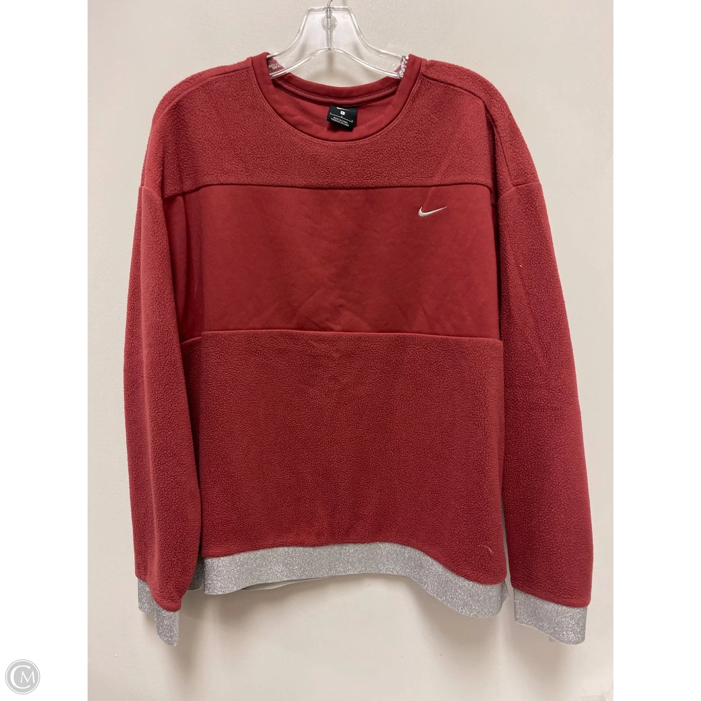 Athletic Sweatshirt Crewneck By Nike In Red, Size: L