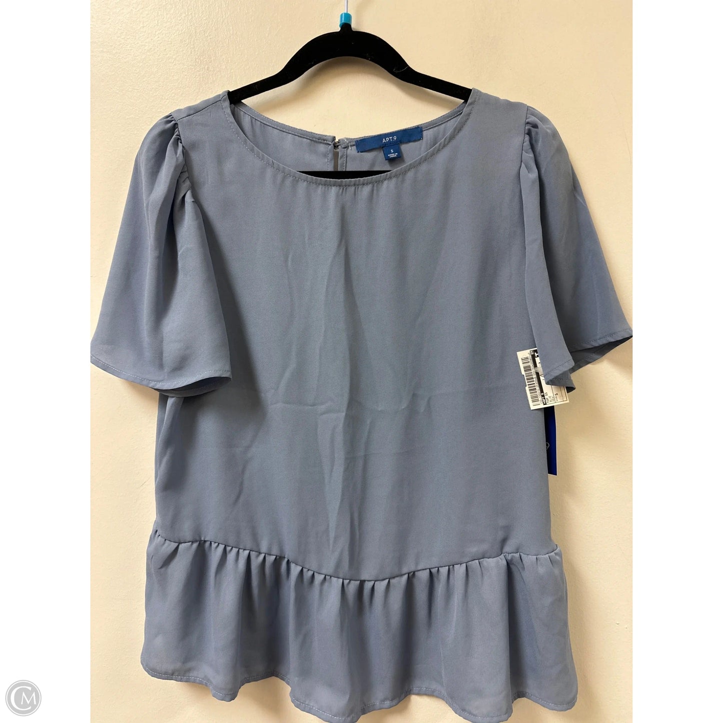 Top Short Sleeve By Apt 9 In Blue, Size: S