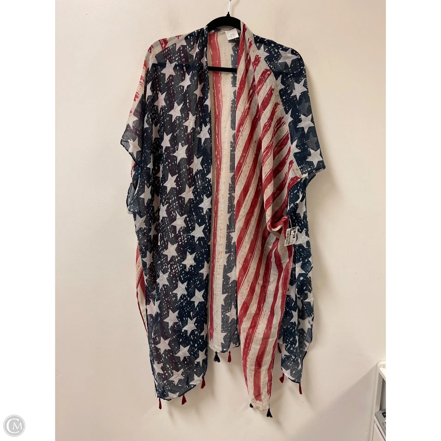 Kimono By Clothes Mentor In Blue & Red & White, Size: Osfm