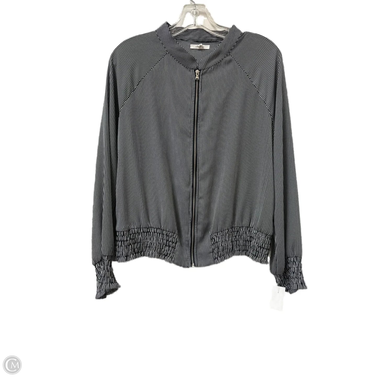 Jacket Shirt By Maurices In Black & White, Size: M