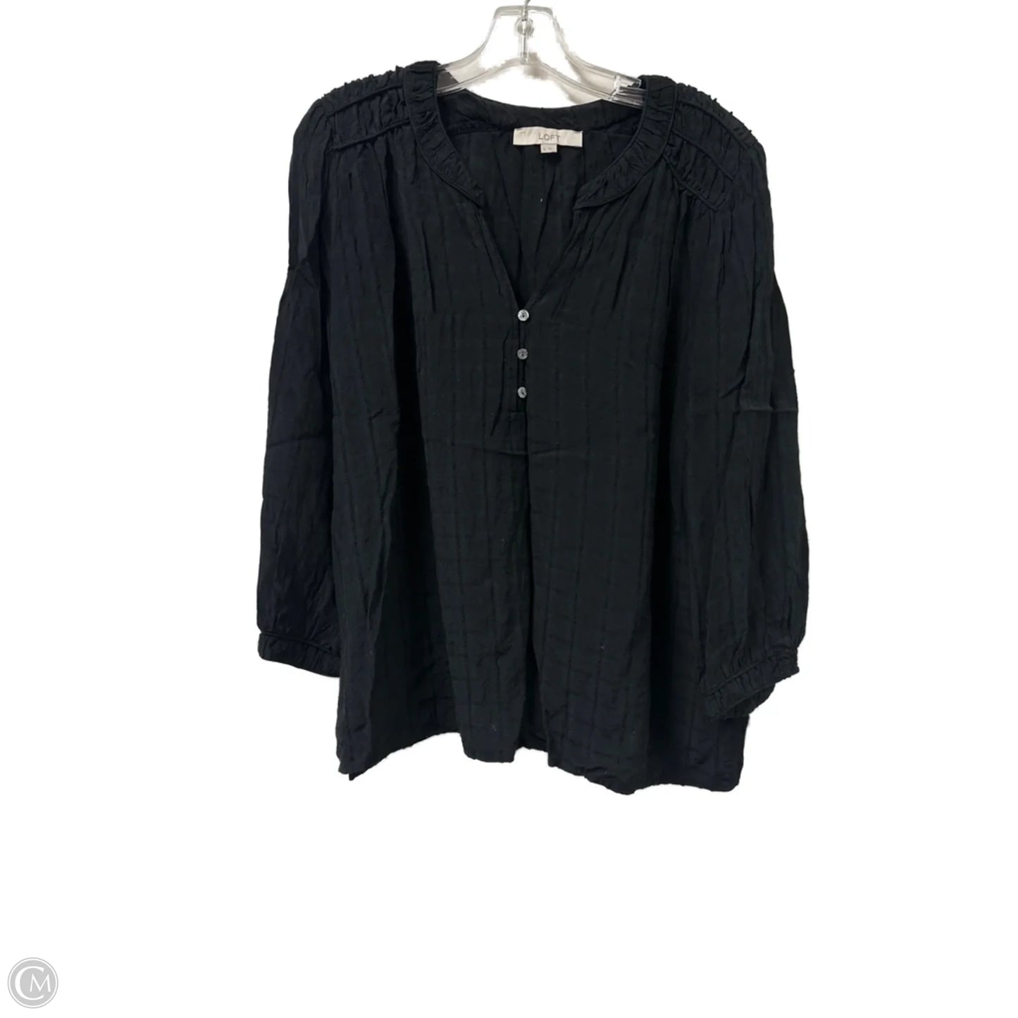 Top Long Sleeve By Loft In Black, Size: Xl
