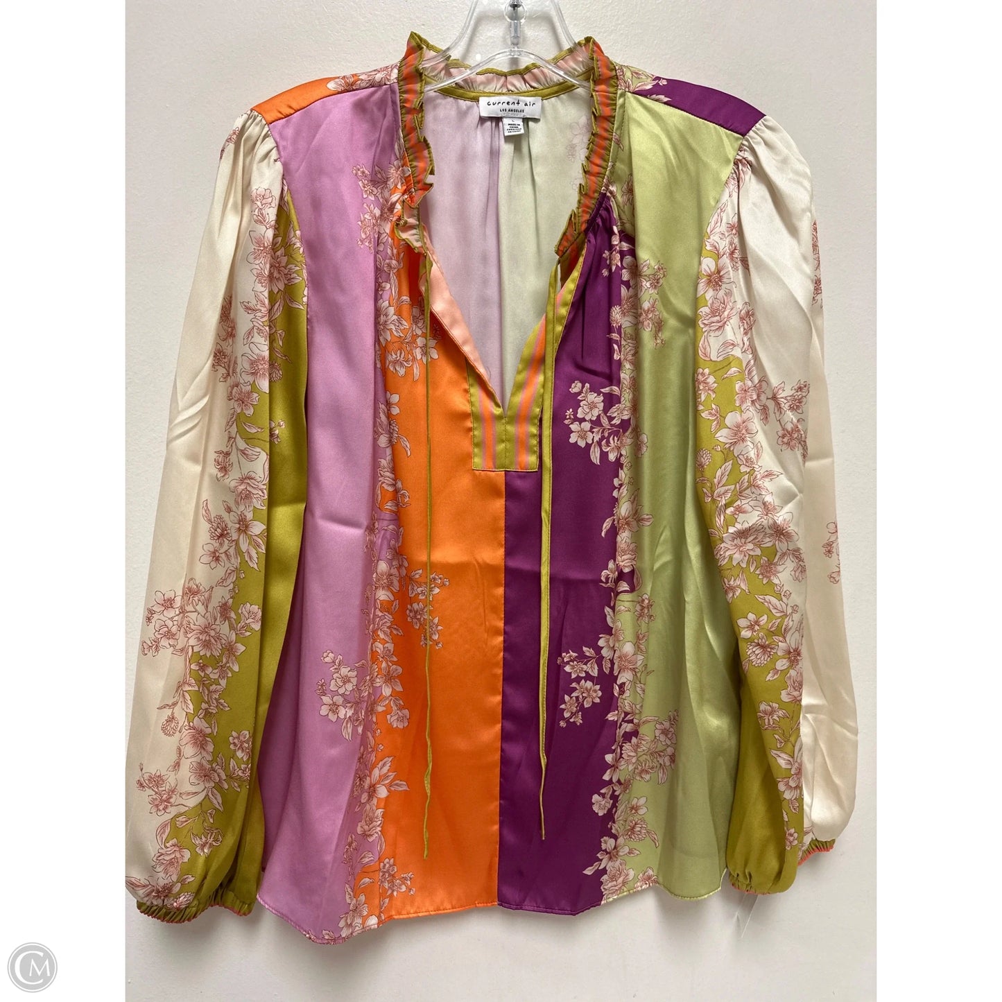 Top Long Sleeve By Current Air In Multi-colored, Size: L