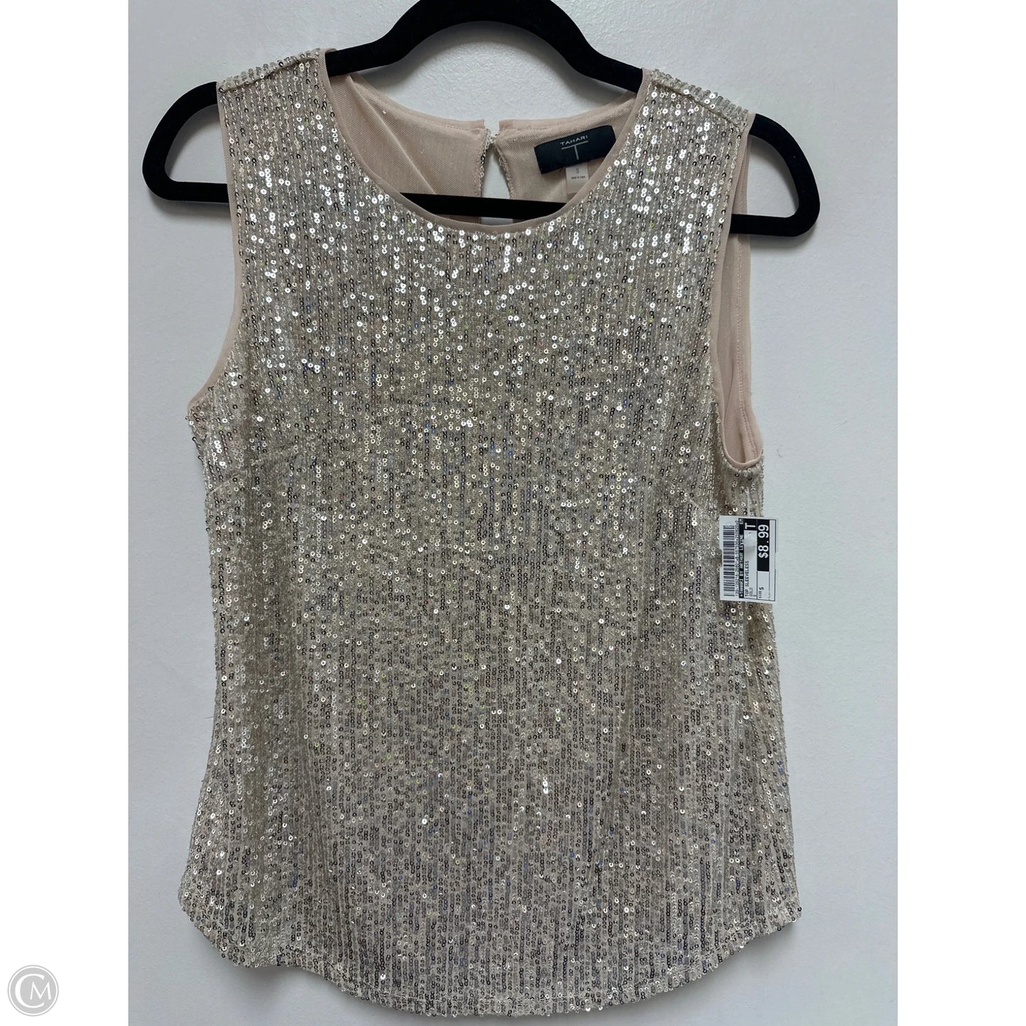 Top Sleeveless By Tahari By Arthur Levine In Gold, Size: S