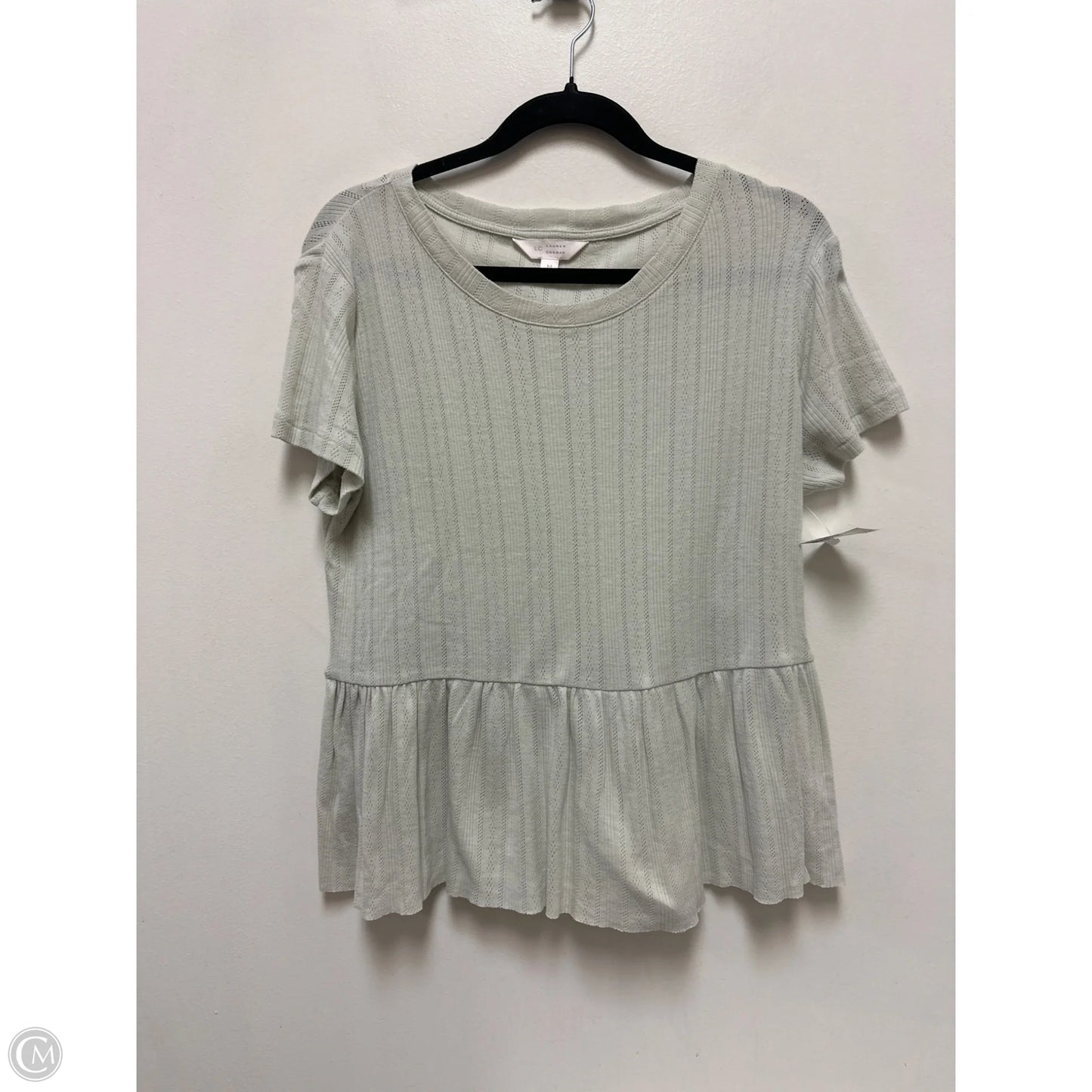Top Short Sleeve By Lc Lauren Conrad In Grey, Size: M