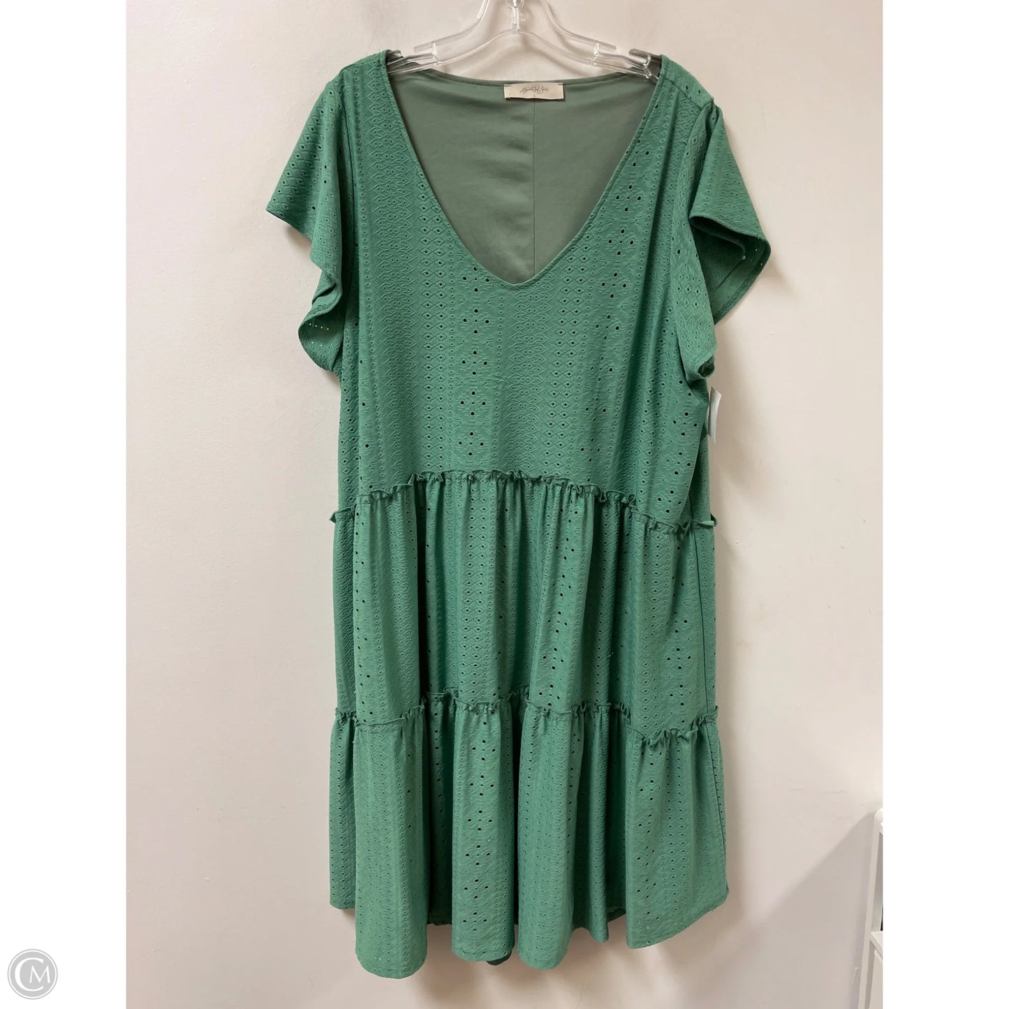 Dress Casual Midi By Clothes Mentor In Green, Size: 2x