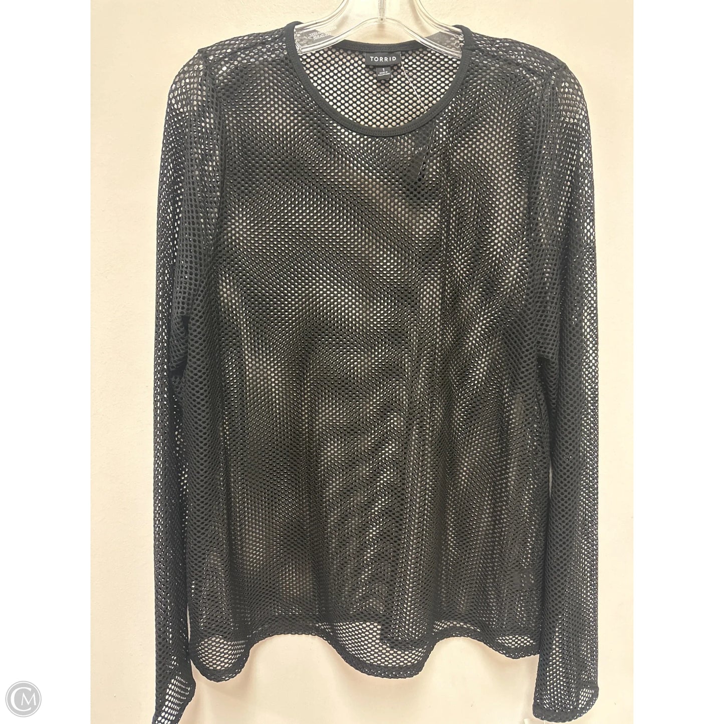 Top Long Sleeve By Torrid In Black, Size: 1x