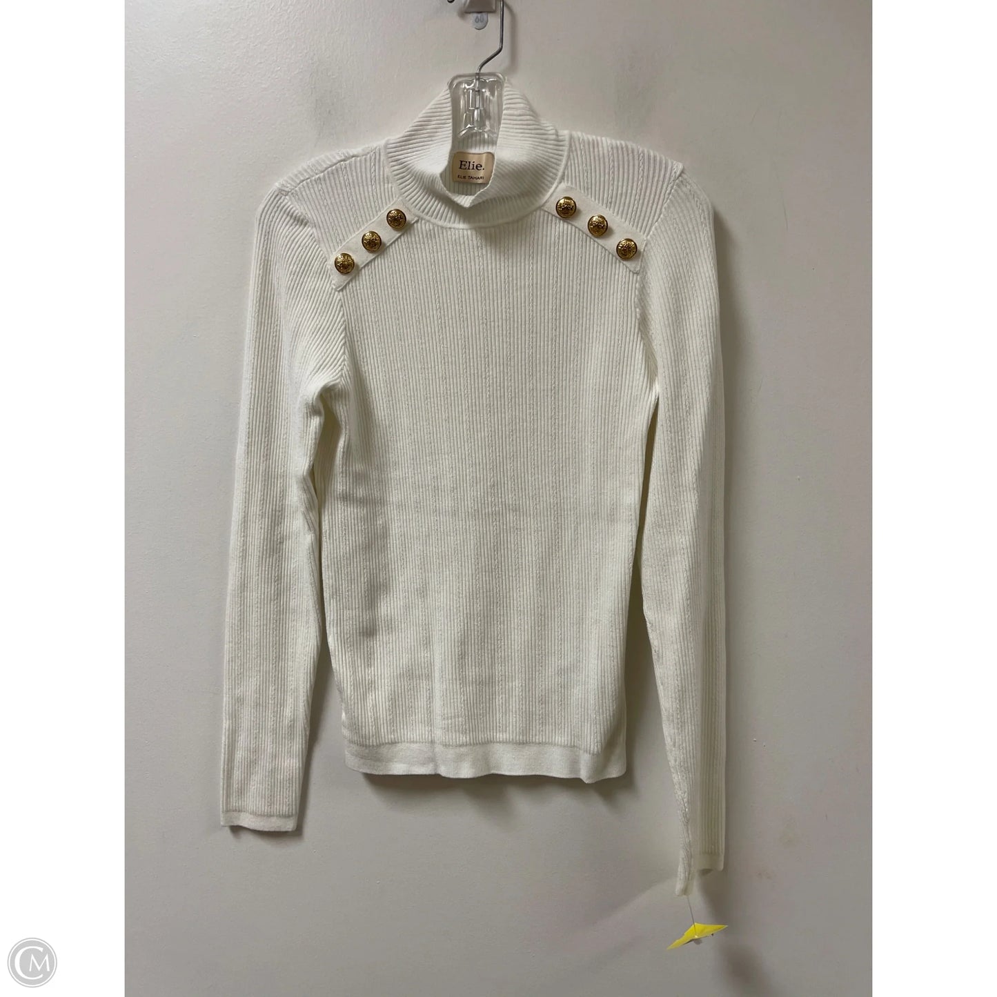 Top Long Sleeve By Elie Tahari In White, Size: L