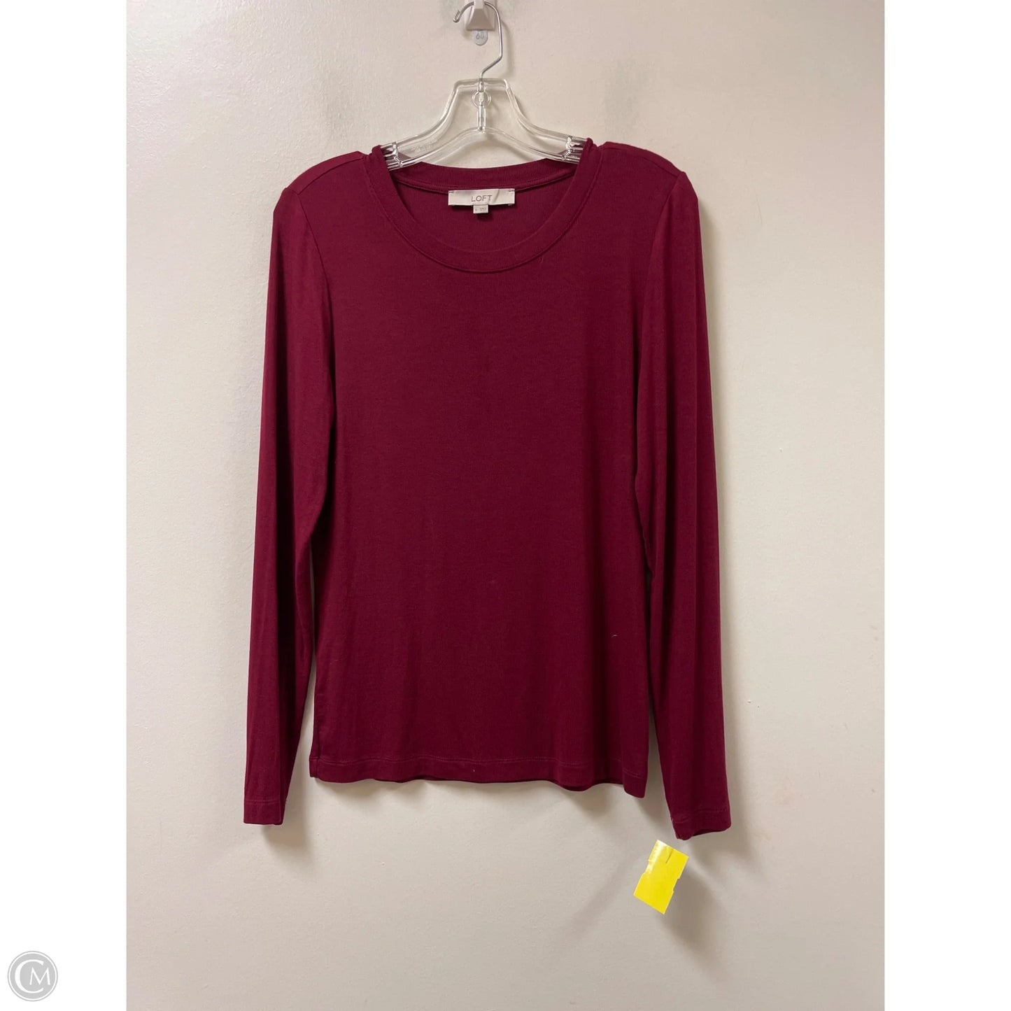 Top Long Sleeve By Loft In Red, Size: L