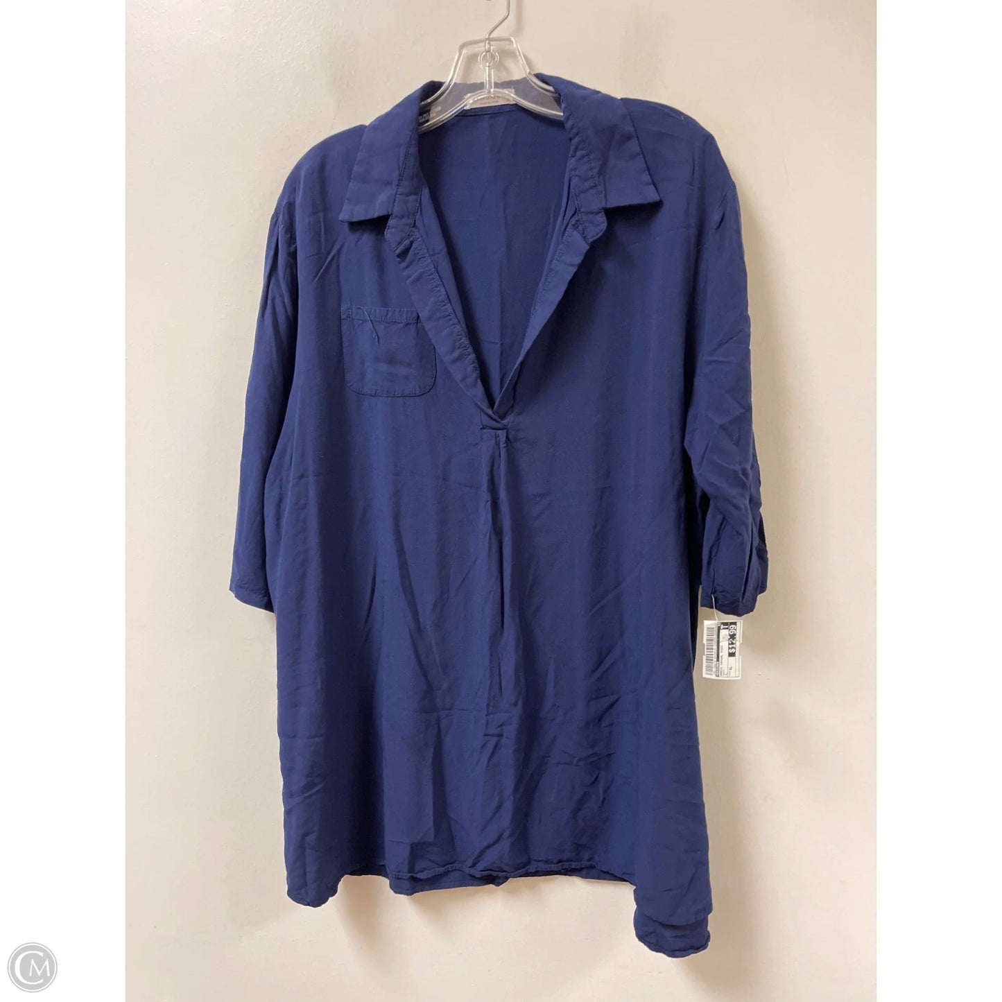 Dress Casual Midi By Ekouaer In Navy, Size: Xl