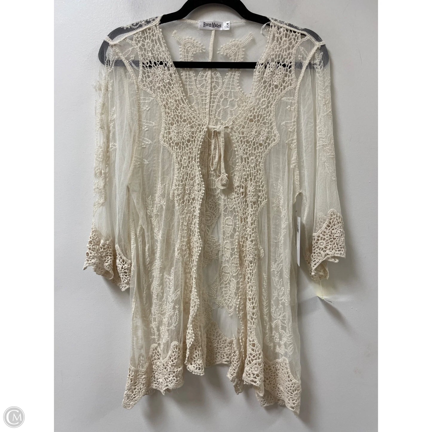 Cardigan By Clothes Mentor In Cream, Size: M