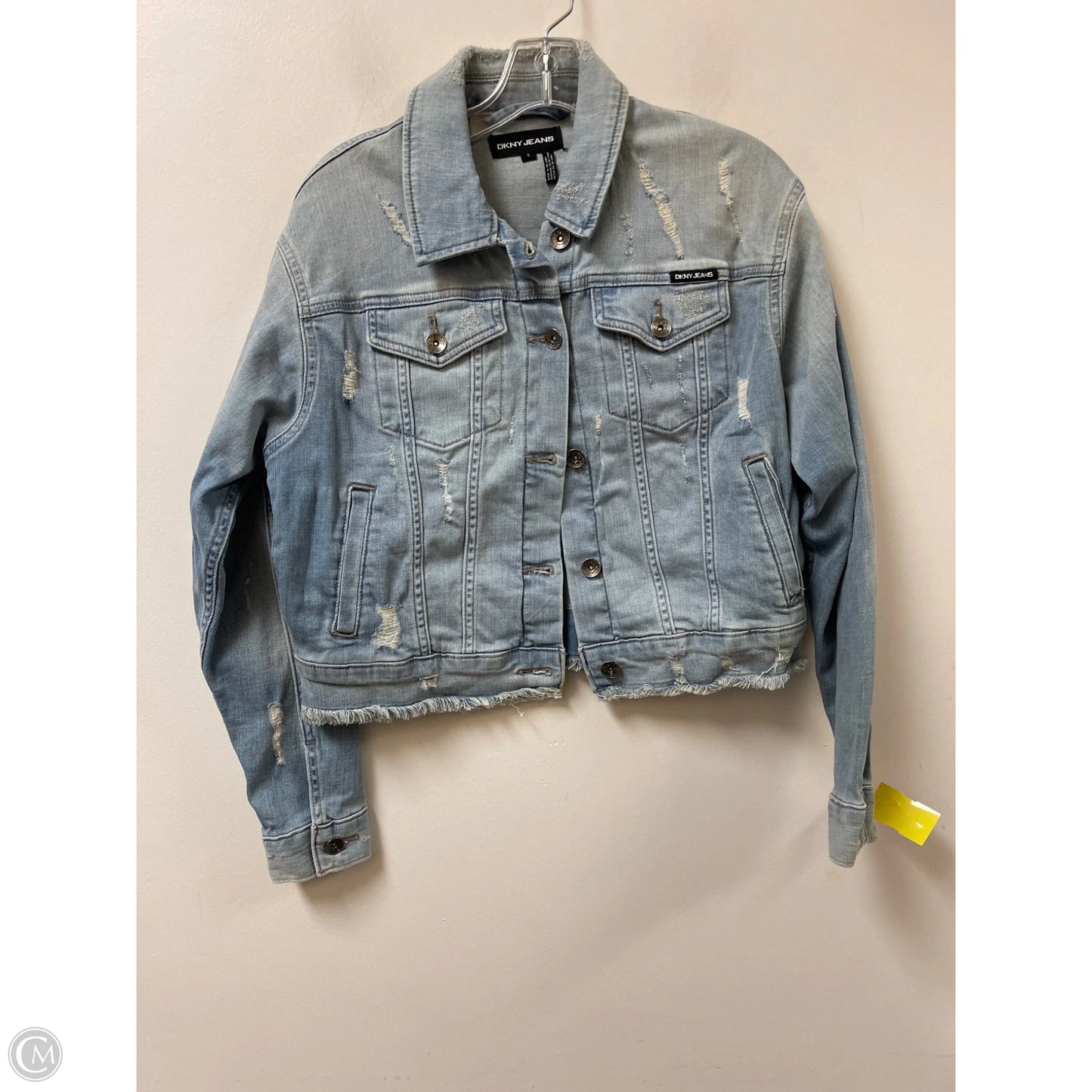 Jacket Denim By Dkny In Blue Denim, Size: S