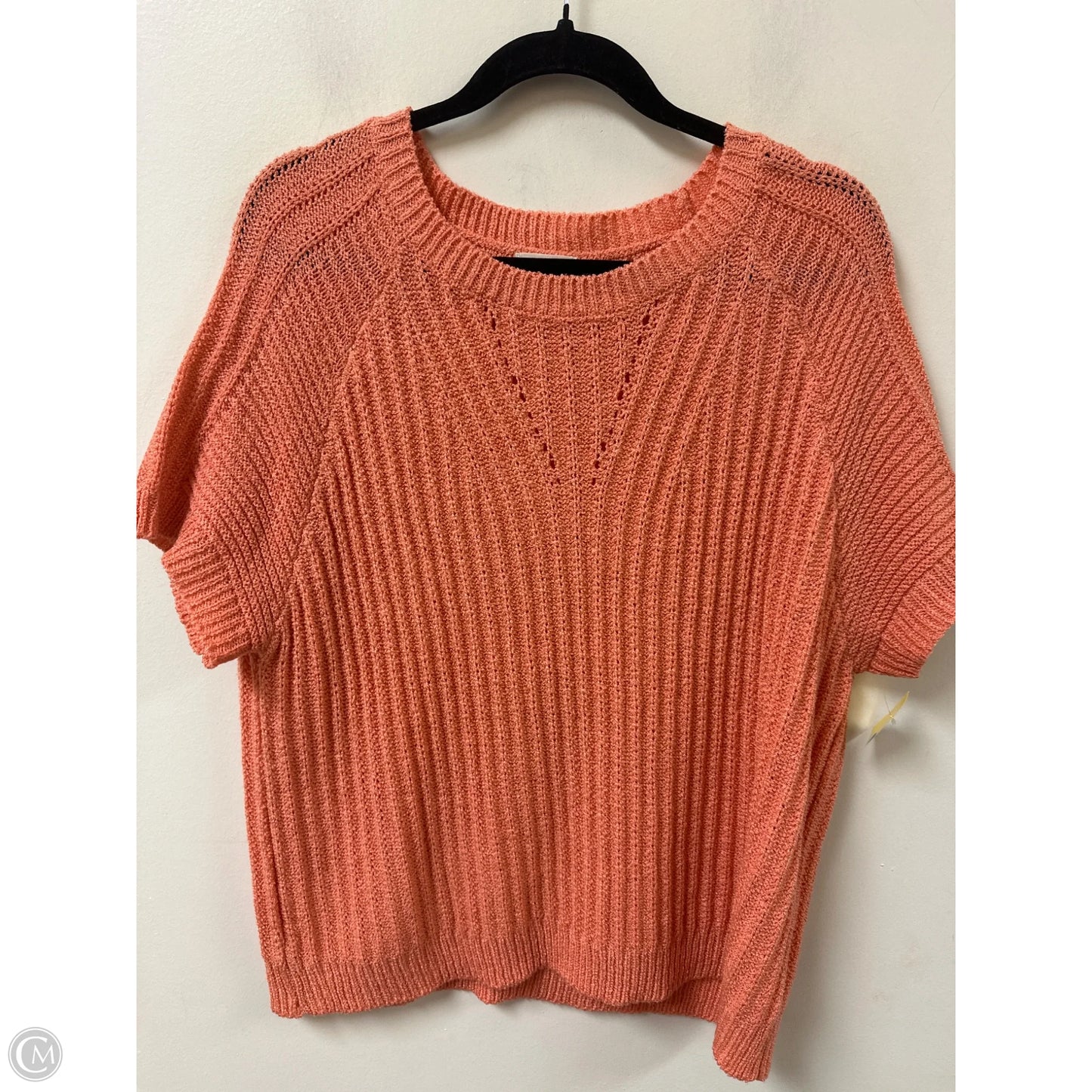Top Short Sleeve By Bibi In Orange, Size: L