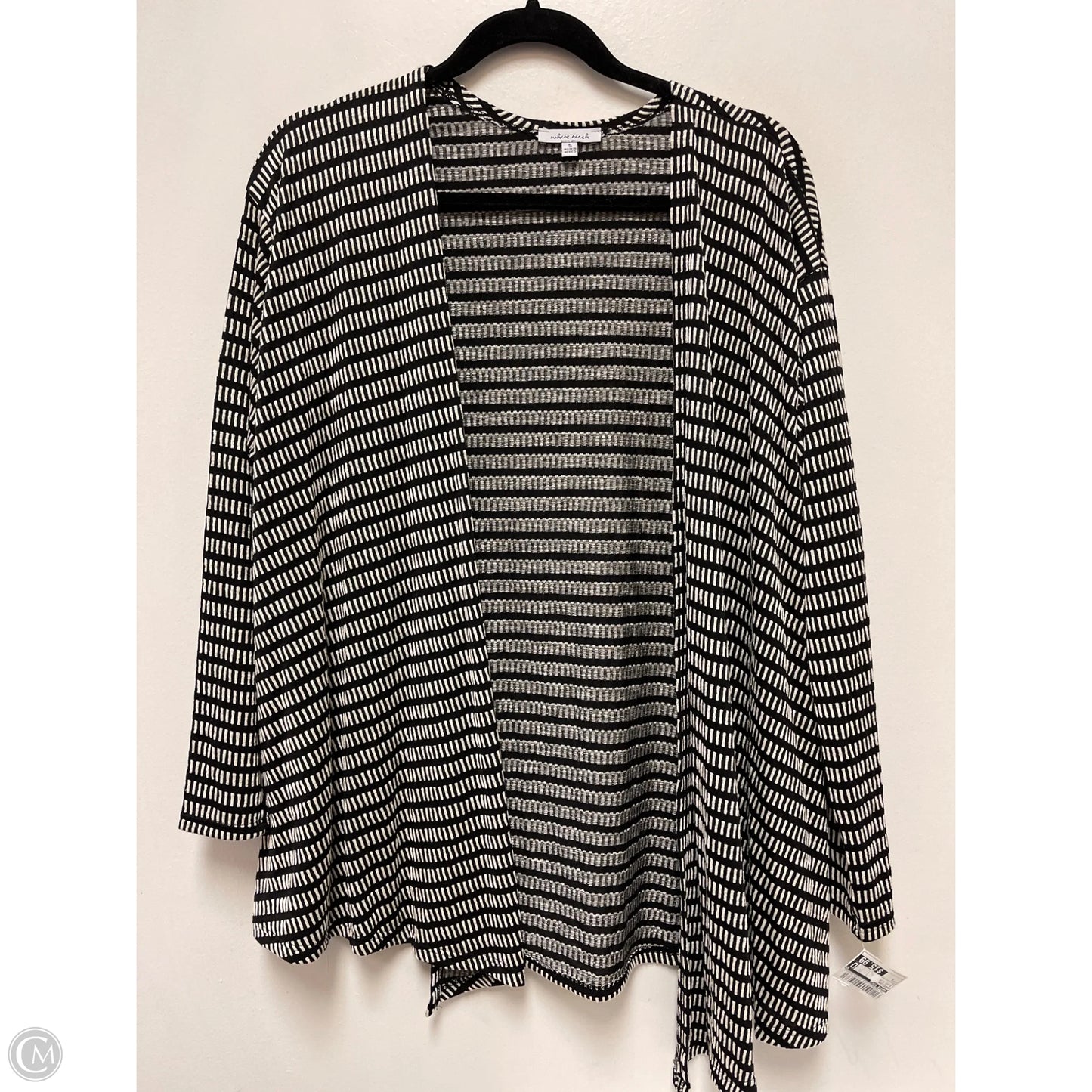 Cardigan By White Birch In Black & Cream, Size: S