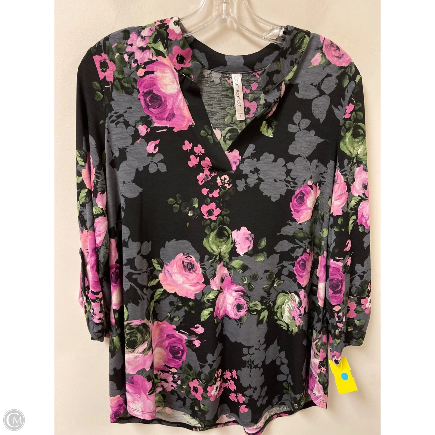 Top Long Sleeve By Dear Scarlett In Floral Print, Size: S