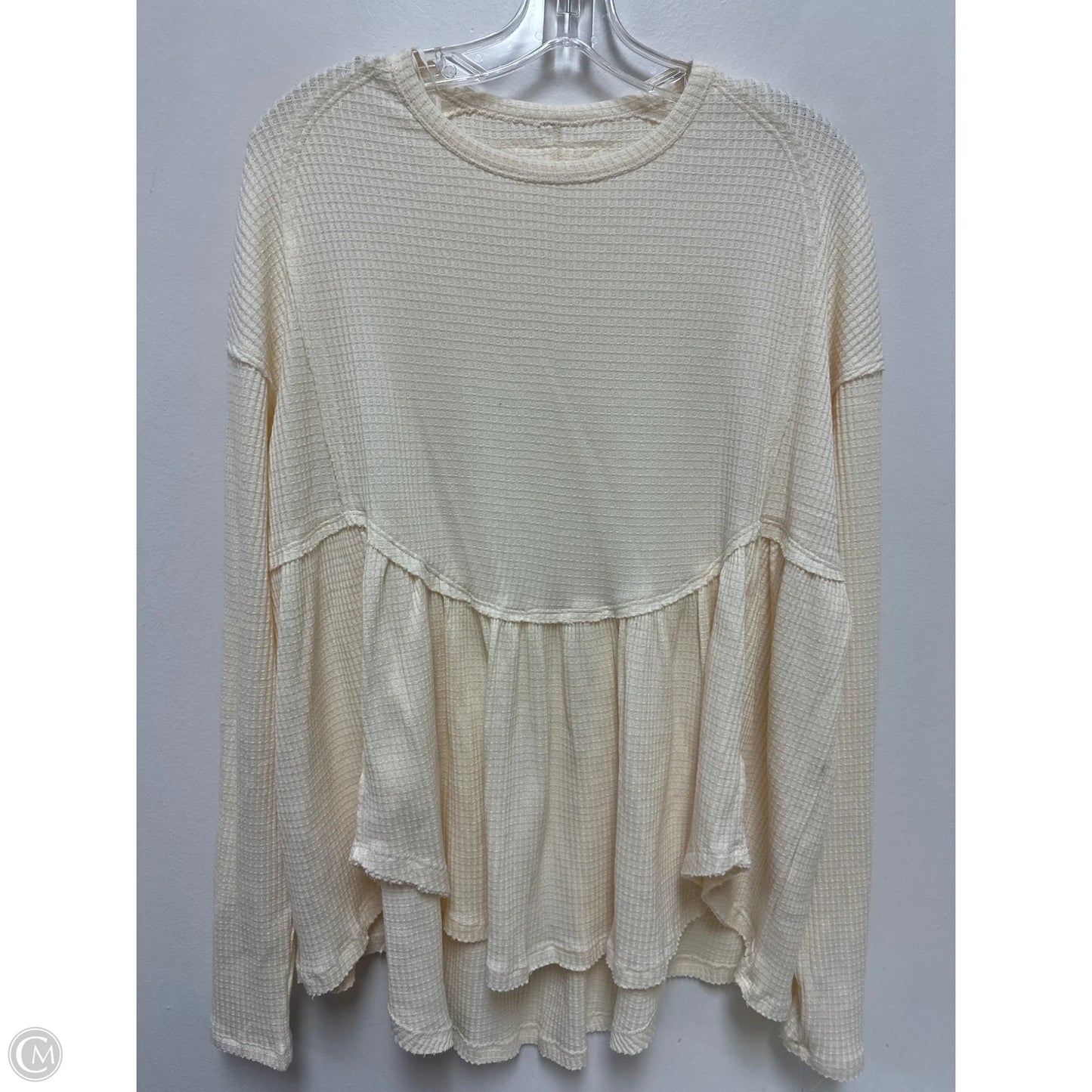 Top Long Sleeve By We The Free In Cream, Size: M