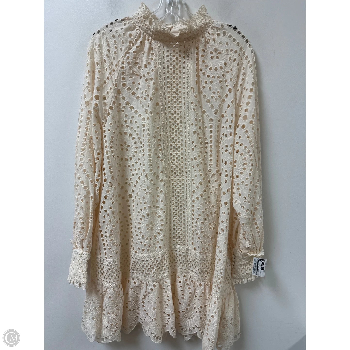 Dress Casual Midi By H&m In Cream, Size: L