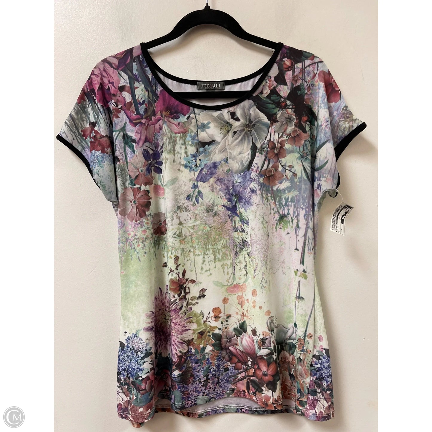Top Short Sleeve By Roz And Ali In Multi-colored, Size: M