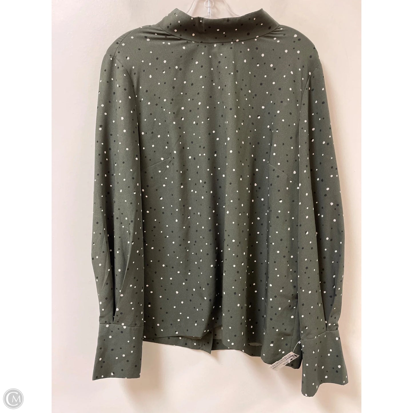Blouse Long Sleeve By Clothes Mentor In Green, Size: L