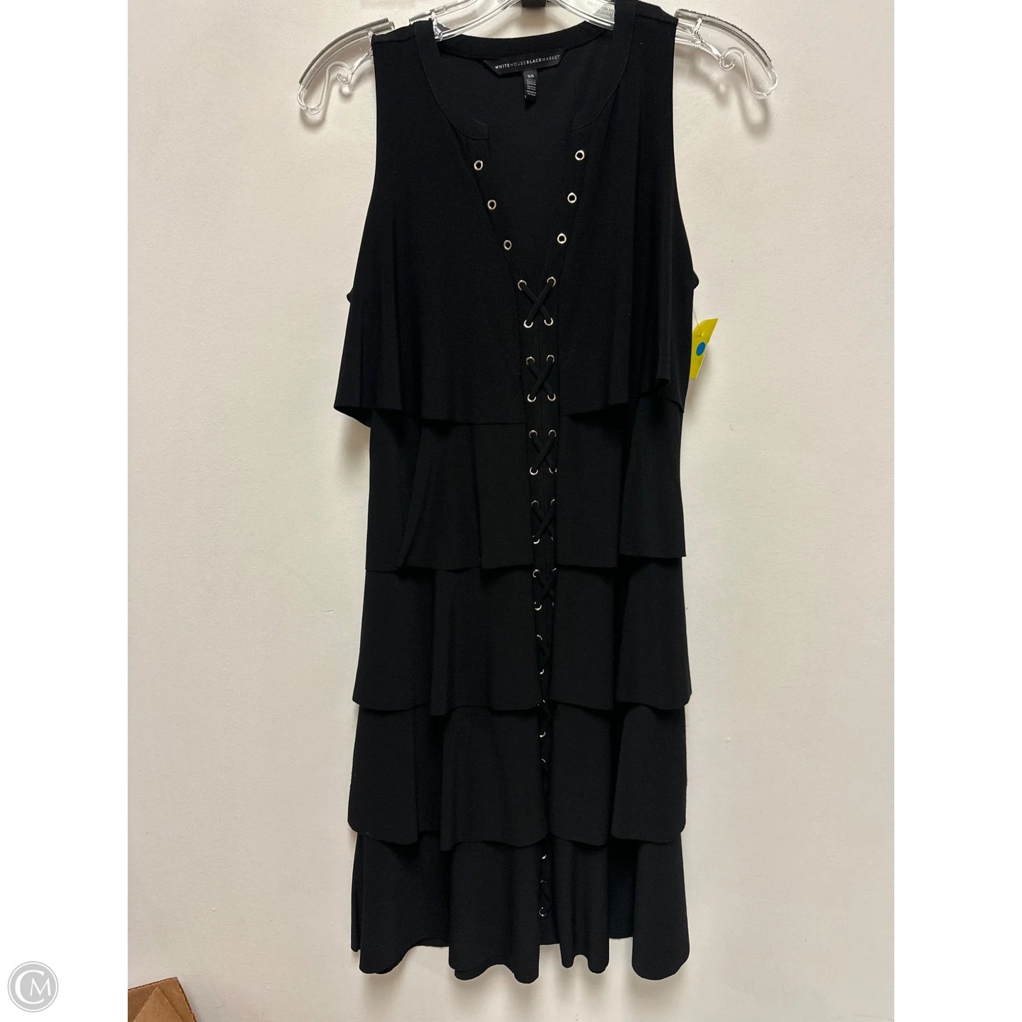 Dress Casual Midi By White House Black Market In Black, Size: Xs