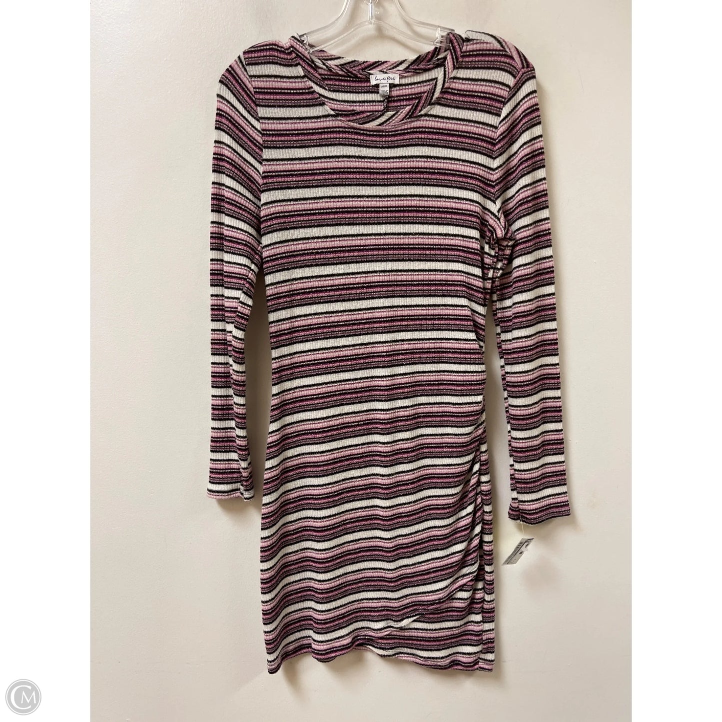 Dress Casual Midi By Love Fire In Black & Pink, Size: M