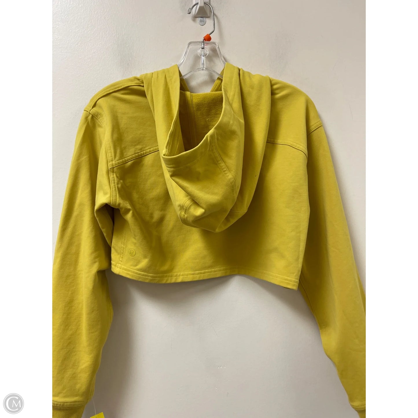 Athletic Sweatshirt Hoodie By Lululemon In Yellow, Size: Xs