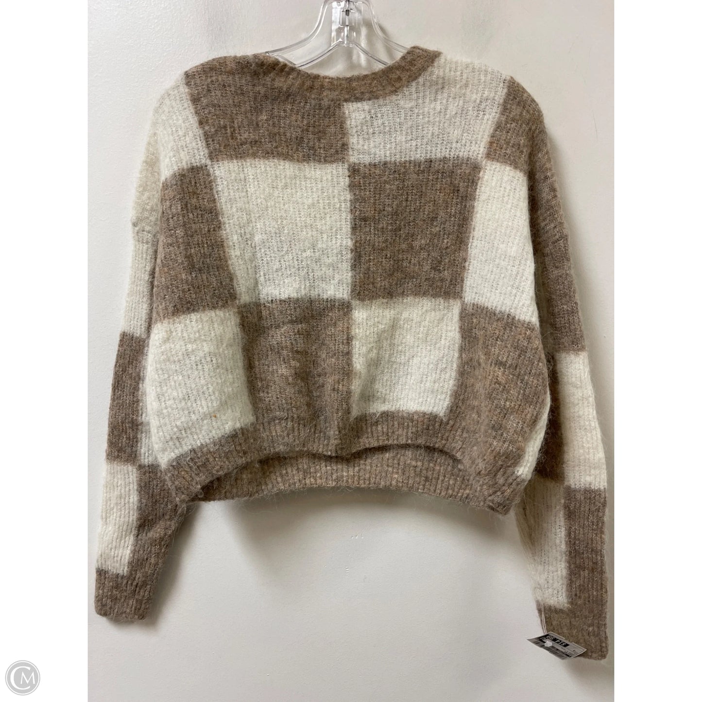 Sweater By Clothes Mentor In Brown & Cream, Size: M