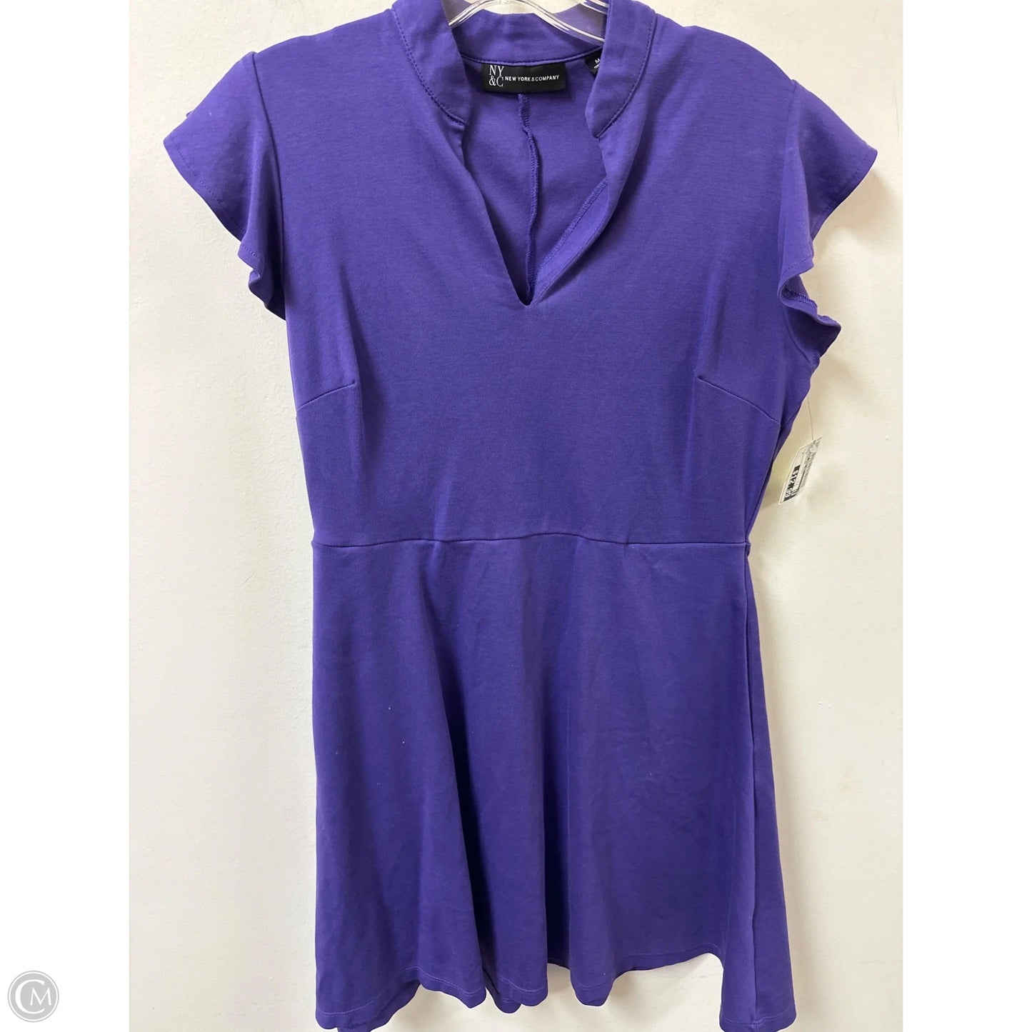 Dress Casual Midi By New York And Co In Purple, Size: M