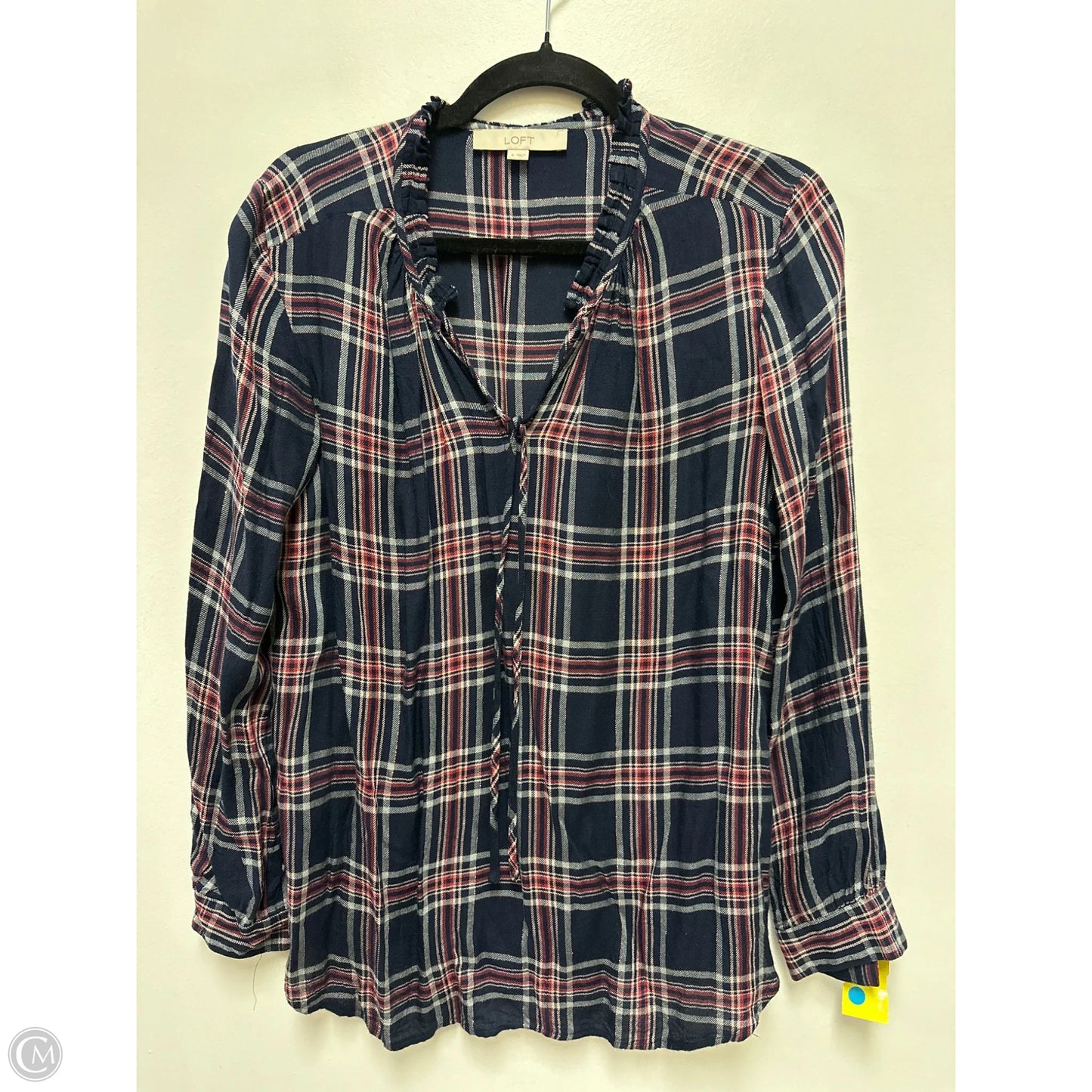 Top Long Sleeve By Loft In Navy, Size: S