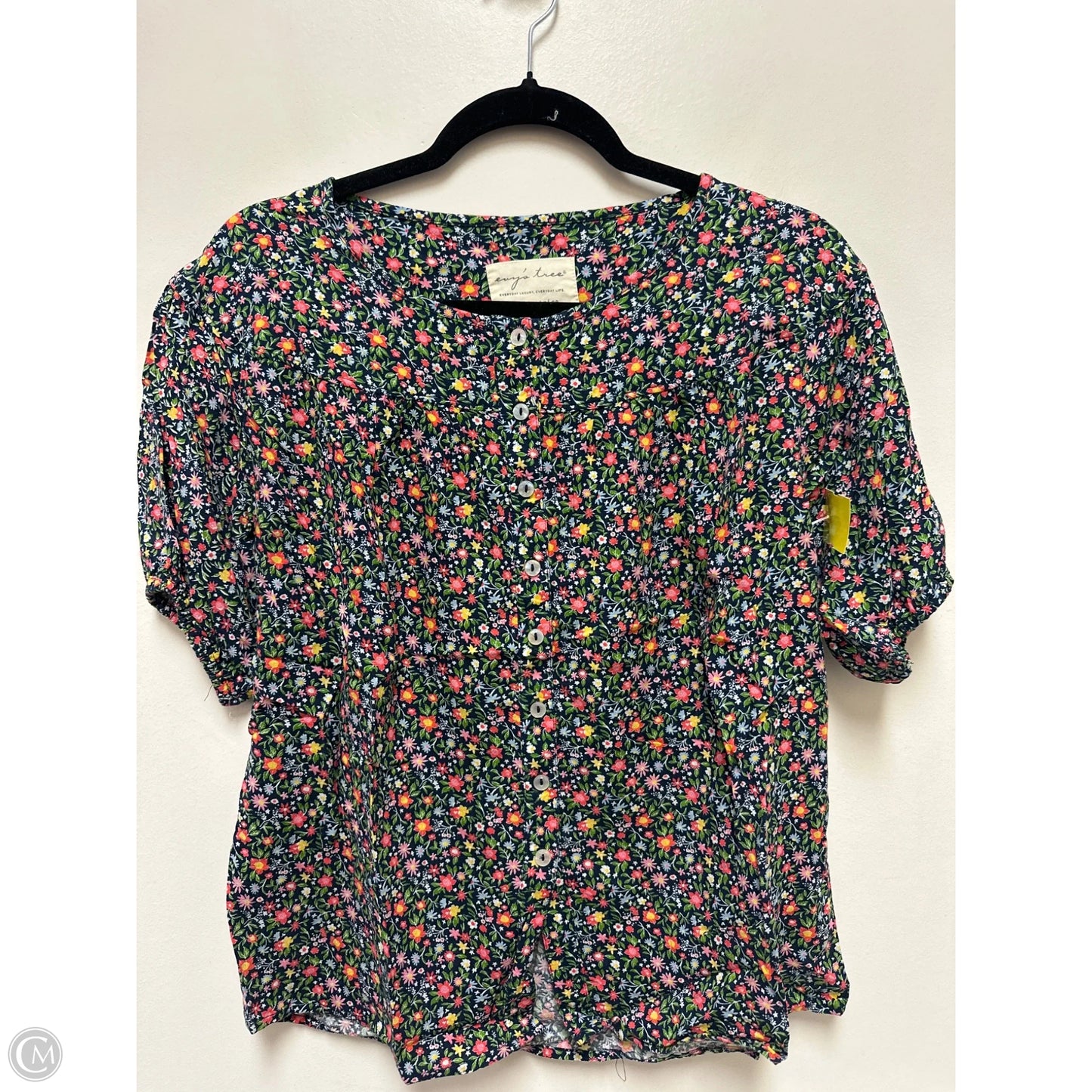 Top Short Sleeve By Clothes Mentor In Floral Print, Size: Xs