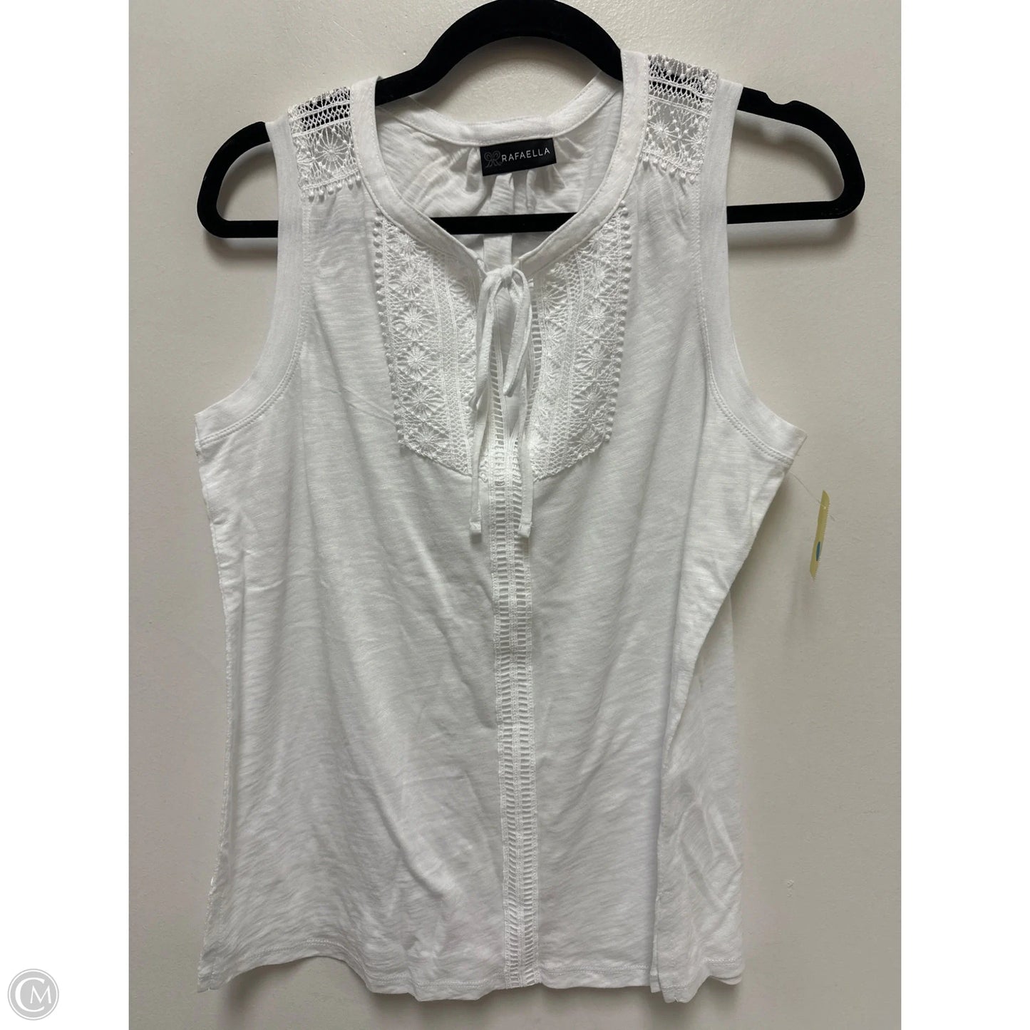 Top Sleeveless By Rafaella In White, Size: M