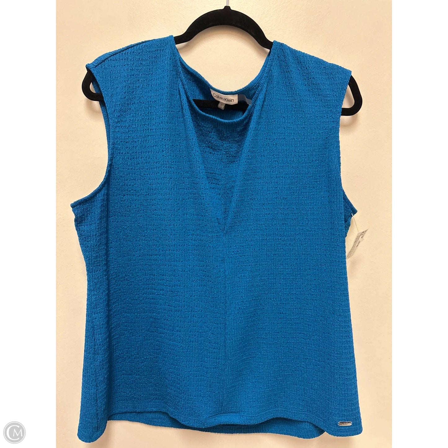 Top Sleeveless By Calvin Klein In Blue, Size: Xl