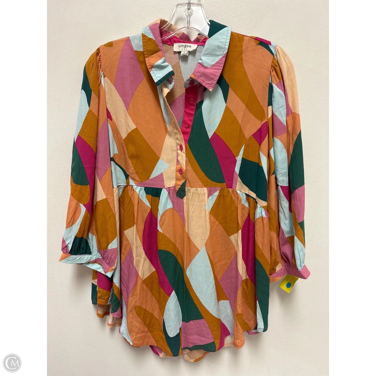 Blouse Long Sleeve By Umgee In Multi-colored, Size: S