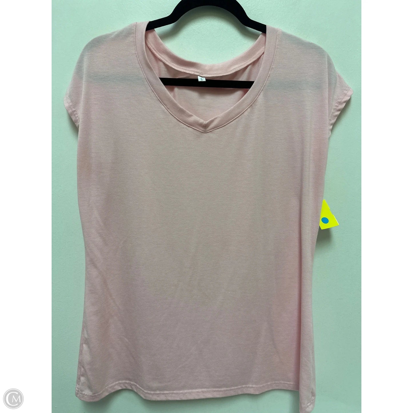 Top Short Sleeve By Clothes Mentor In Pink, Size: L