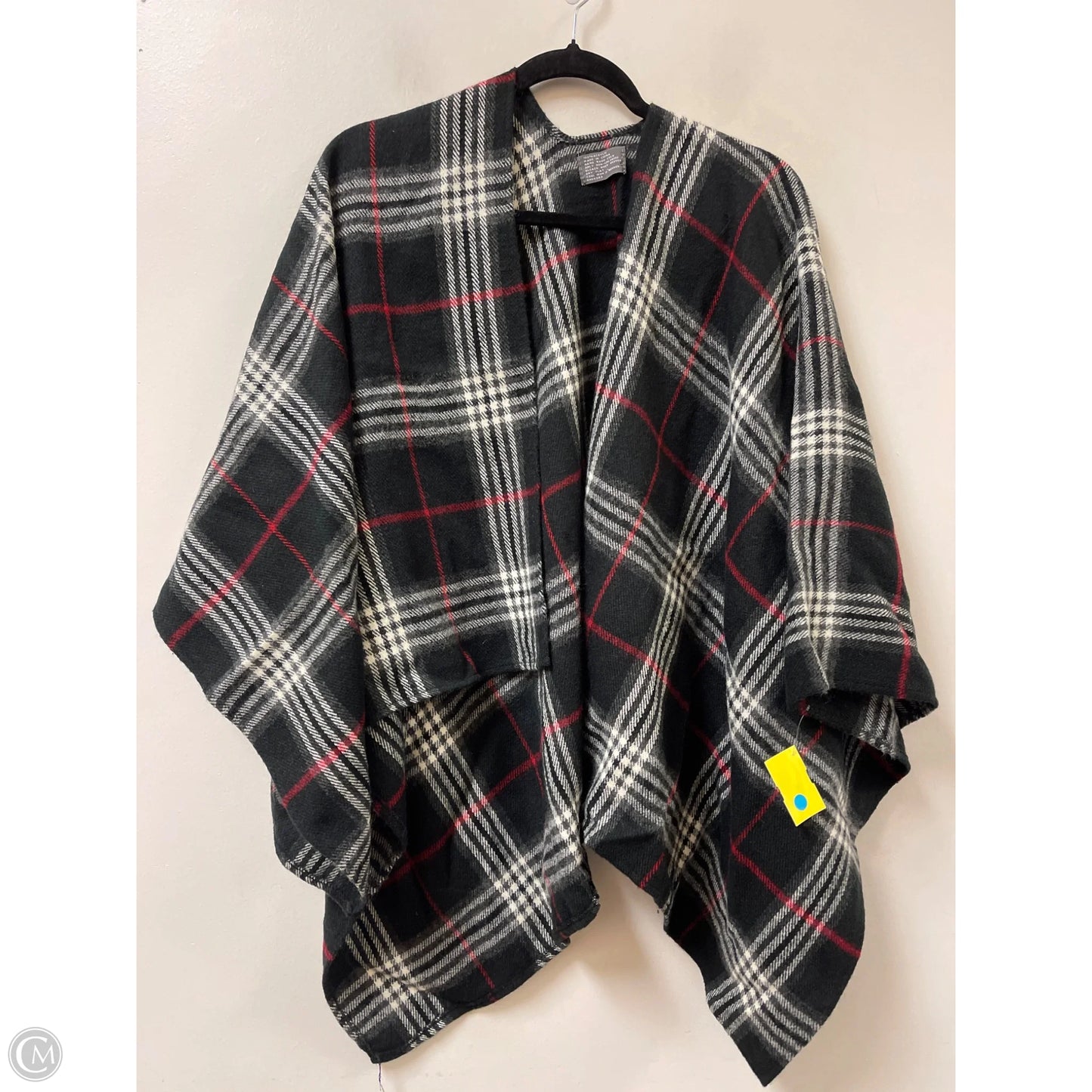 Shawl By Clothes Mentor In Black & Red, Size: Osfm