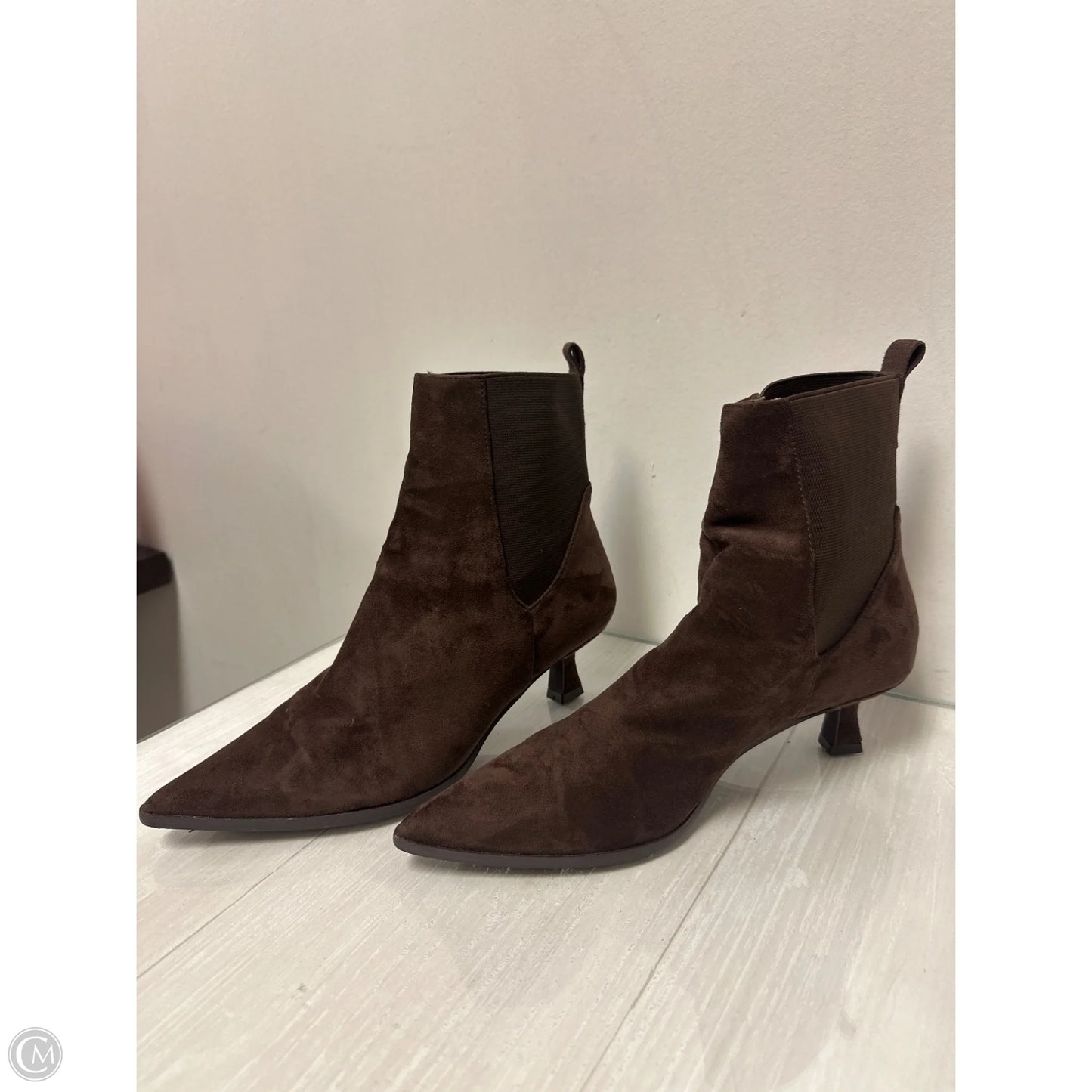 Boots Ankle Heels By Chinese Laundry In Brown, Size: 8