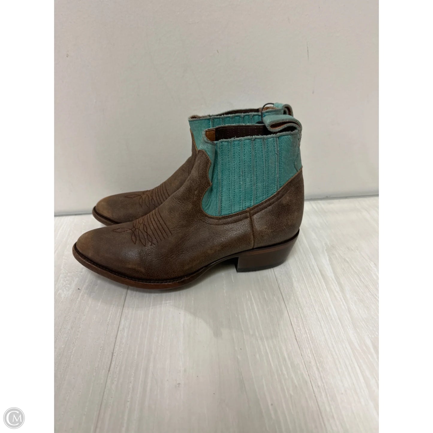 Boots Leather By Matisse In Brown & Green, Size: 8.5