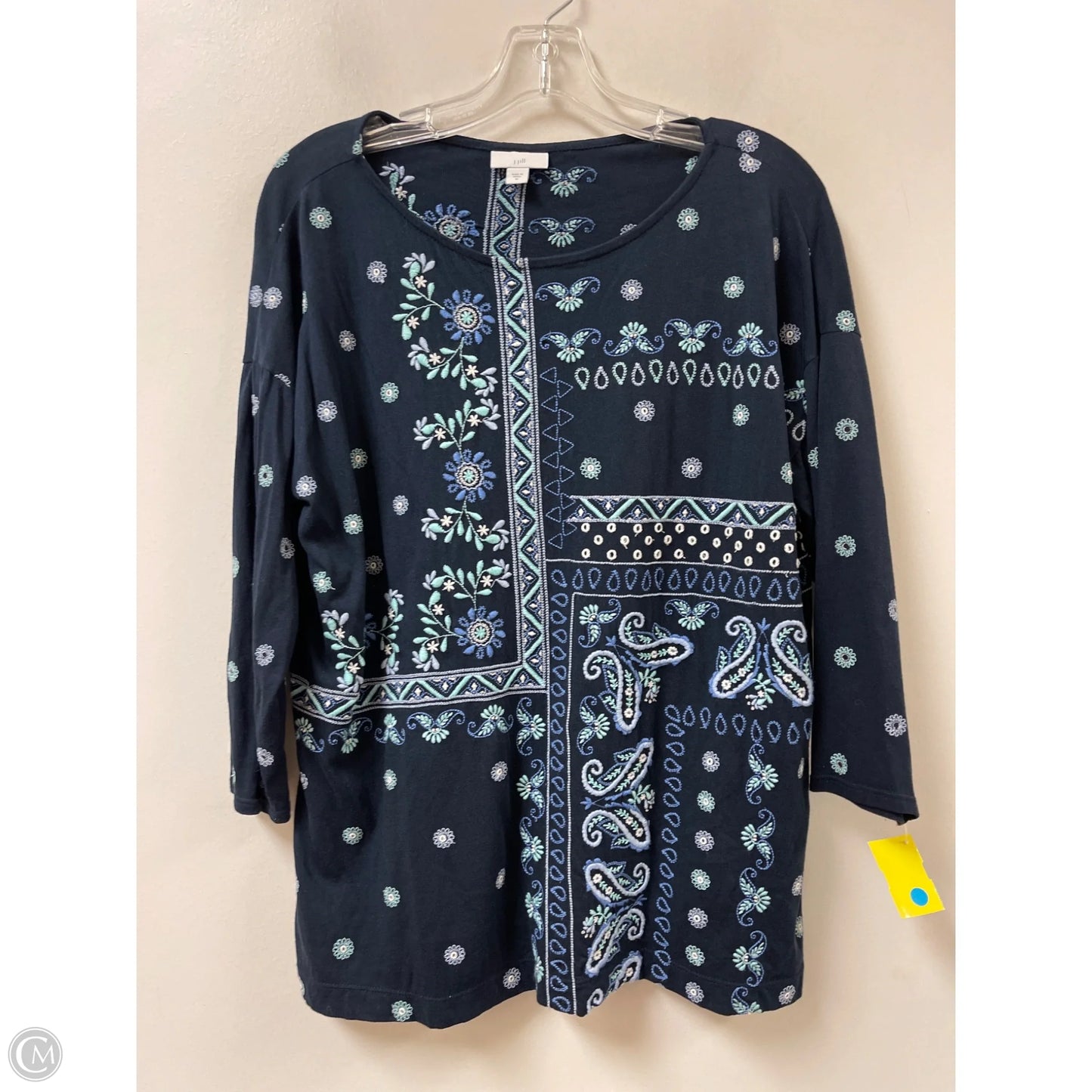 Top Long Sleeve By J. Jill In Navy, Size: M